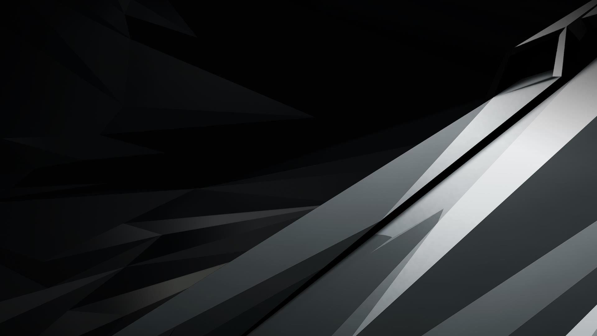 lines, gray, Nvidia, dark, 1080P, HD Wallpaper