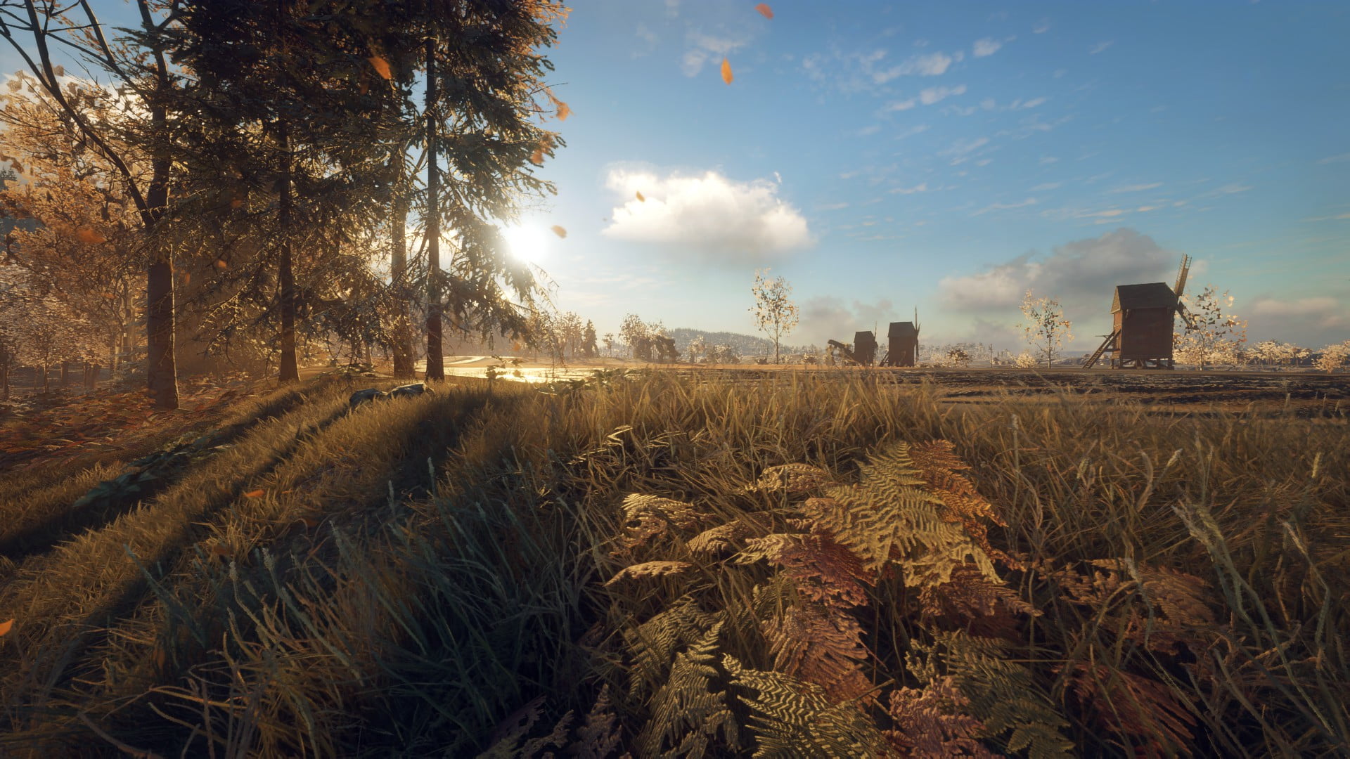video games, plants, generation zero, sunlight, trees, screen shot, clouds, 1080P, HD Wallpaper