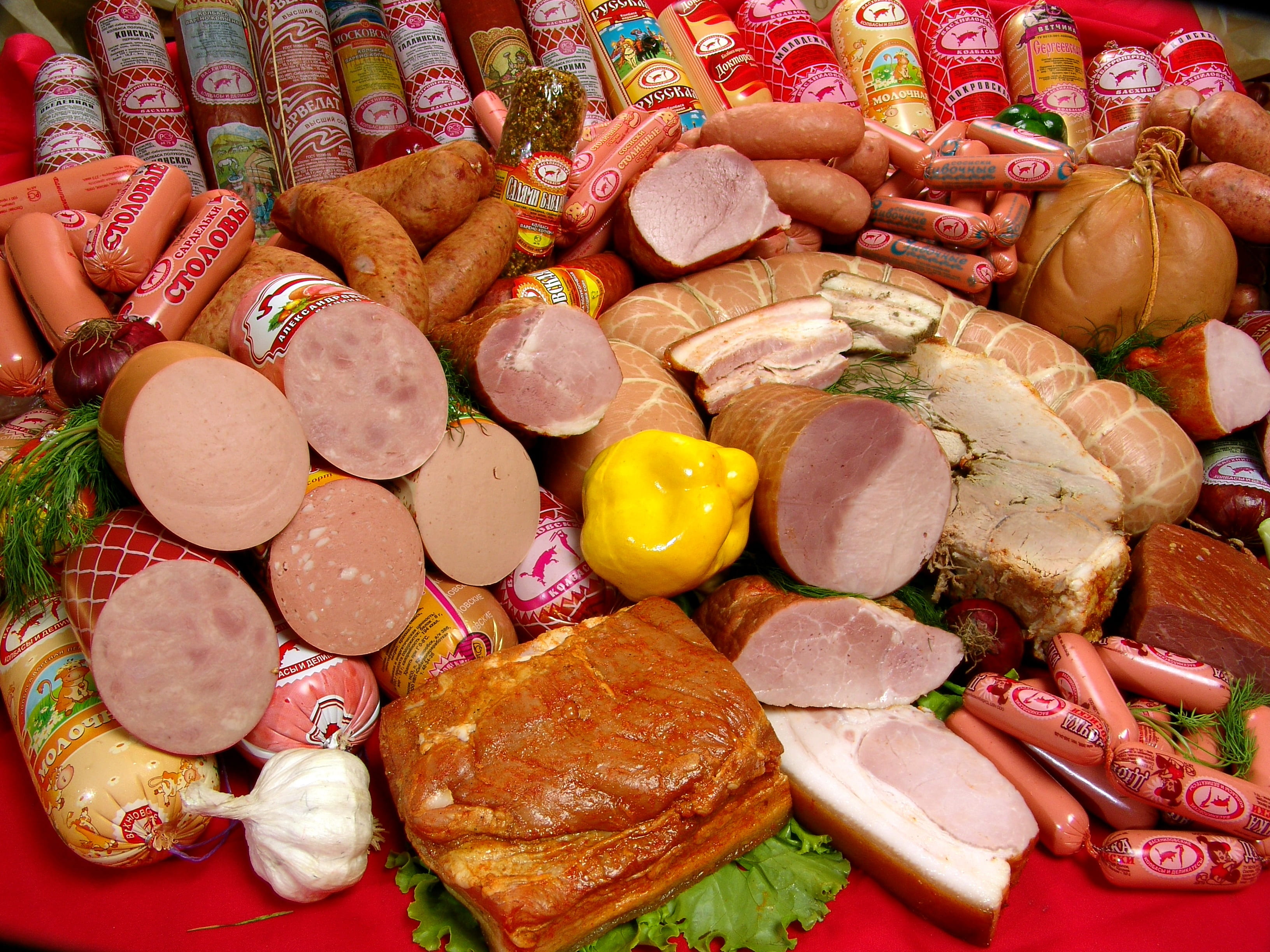 russia, advertising, variation, food and drink, close-up, still life, food, sausage, healthy eating, vegetable, indoors, closeup, choice, novosibirsk, products, HD Wallpaper
