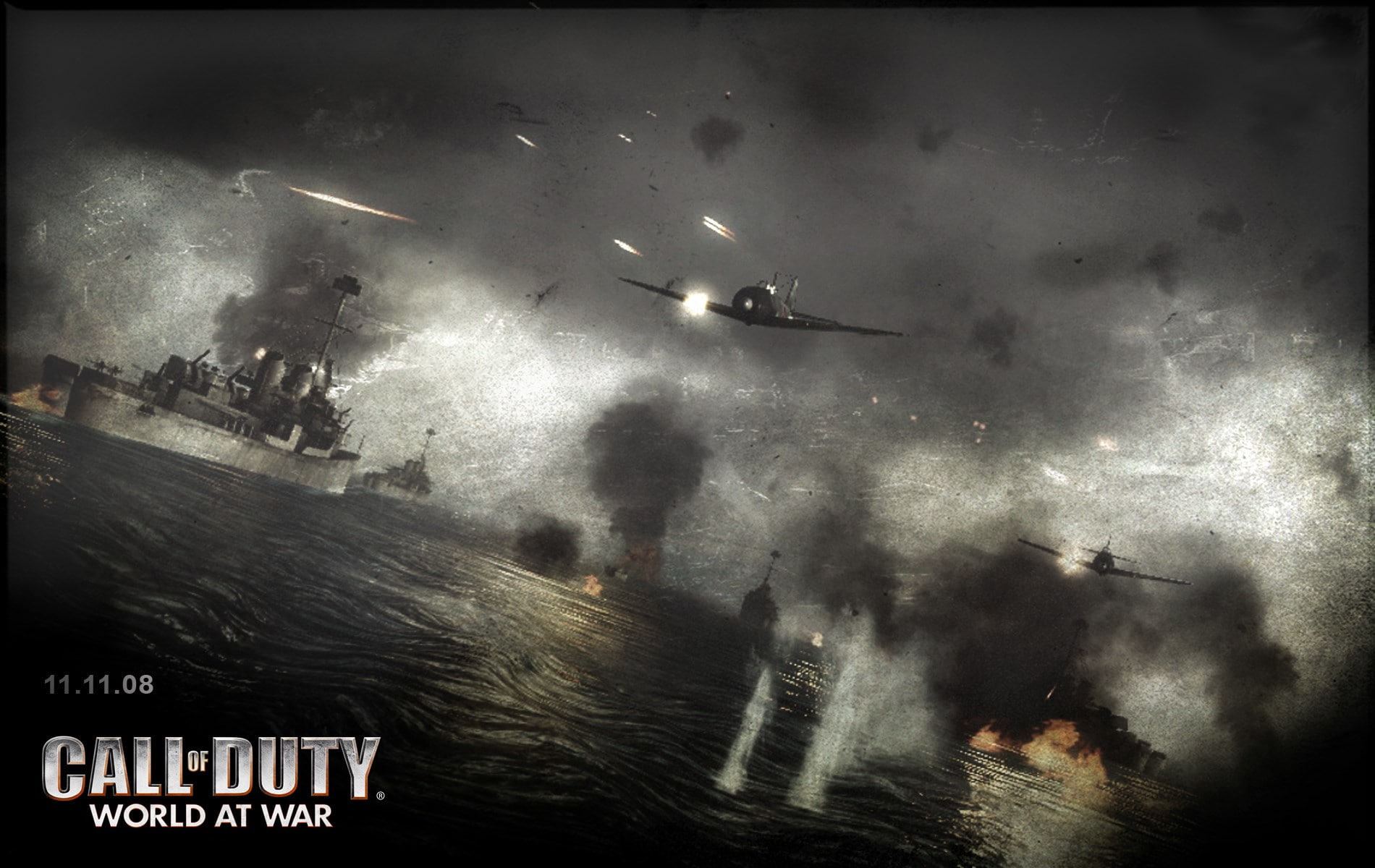 air vehicle, 720P, water, event, motion, transportation, flying, cityscape, nature, celebration, night, illuminated, outdoors, Call of Duty: World at War, HD Wallpaper