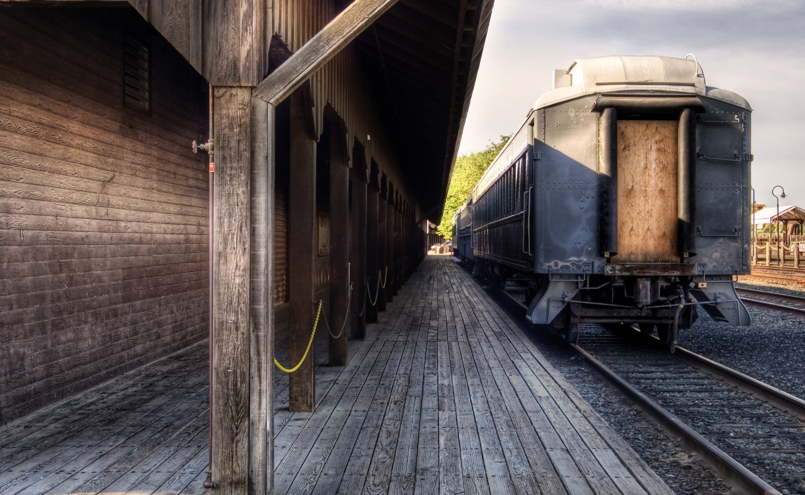 train, train - vehicle, built structure, track, nature, 2K, outdoors, mode of transportation, wood - material, Vintage, architecture, shunting yard, the way forward, HD Wallpaper