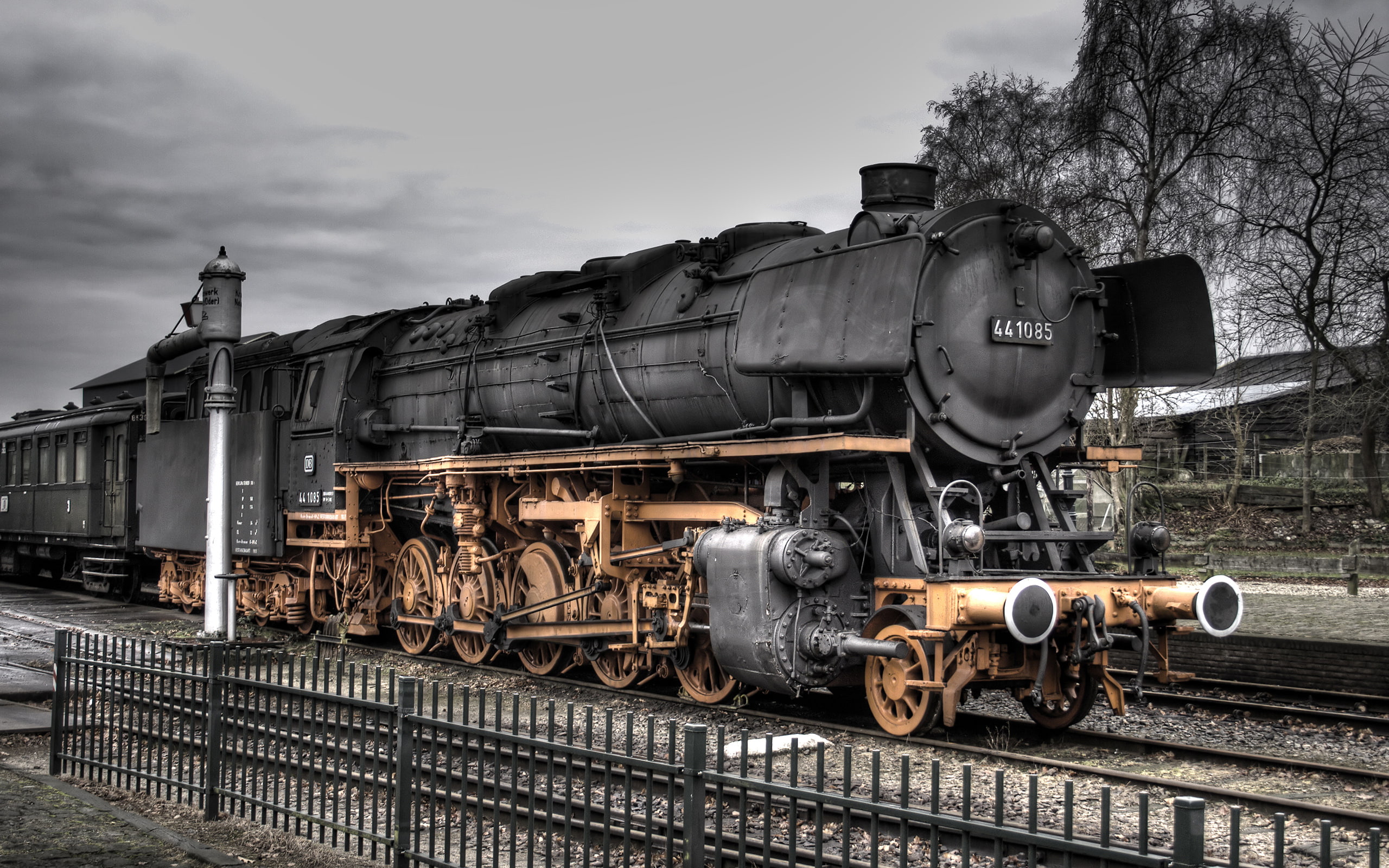 historic, grey, photography, 2K, vsm, train, industrial, historical, orange, trains, depot, transportation, highdynamicrange, thenetherlands, black, lierenthenetherlands, HD Wallpaper