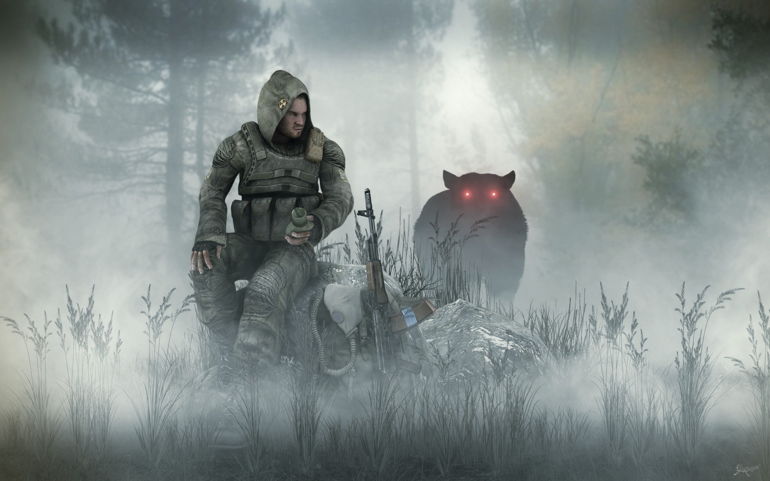2K, games, video, soldiers, s t a l k e r, HD Wallpaper