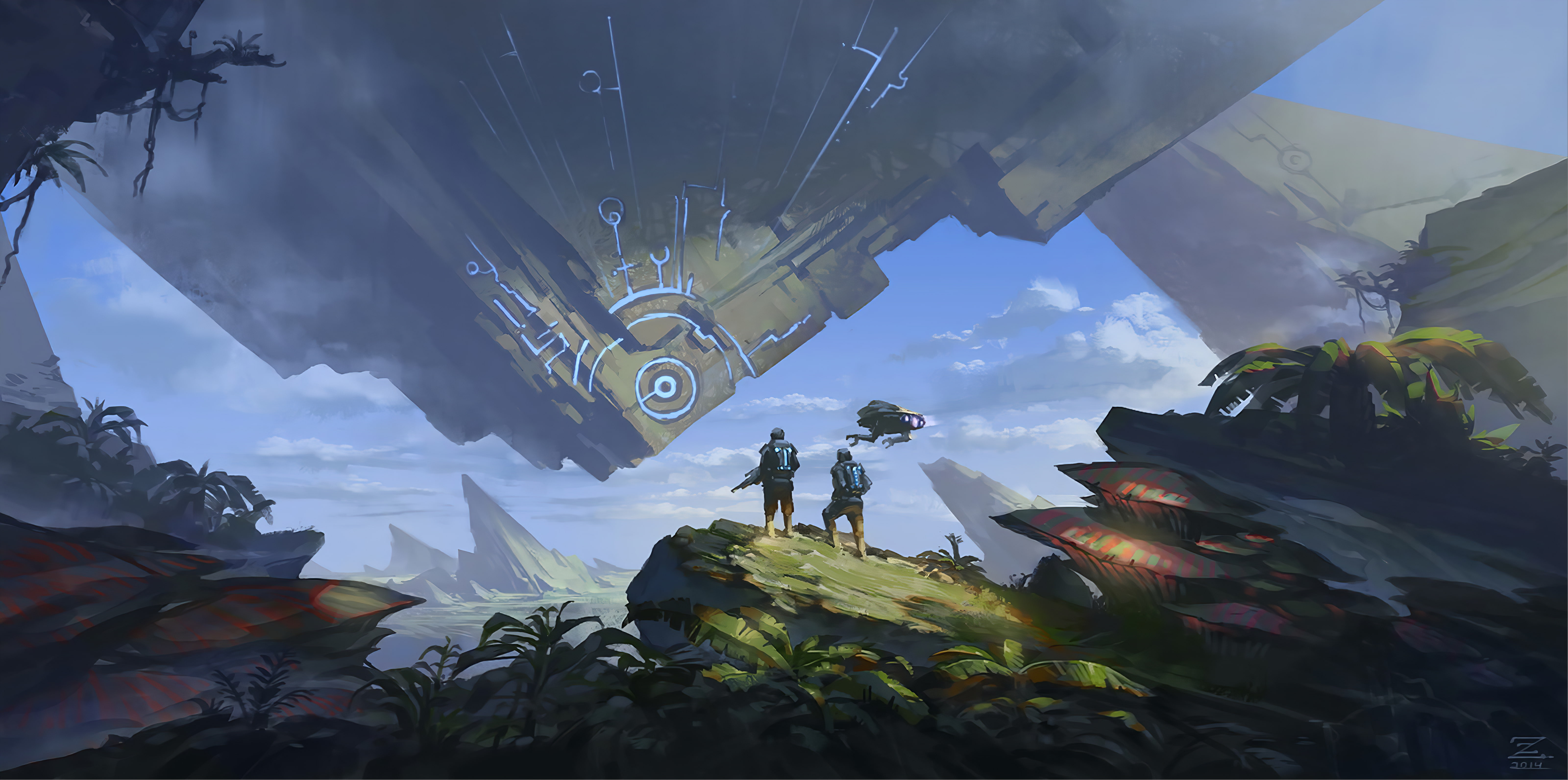 artwork, science fiction, futuristic, Pengzhen Zhang, 5K, HD Wallpaper