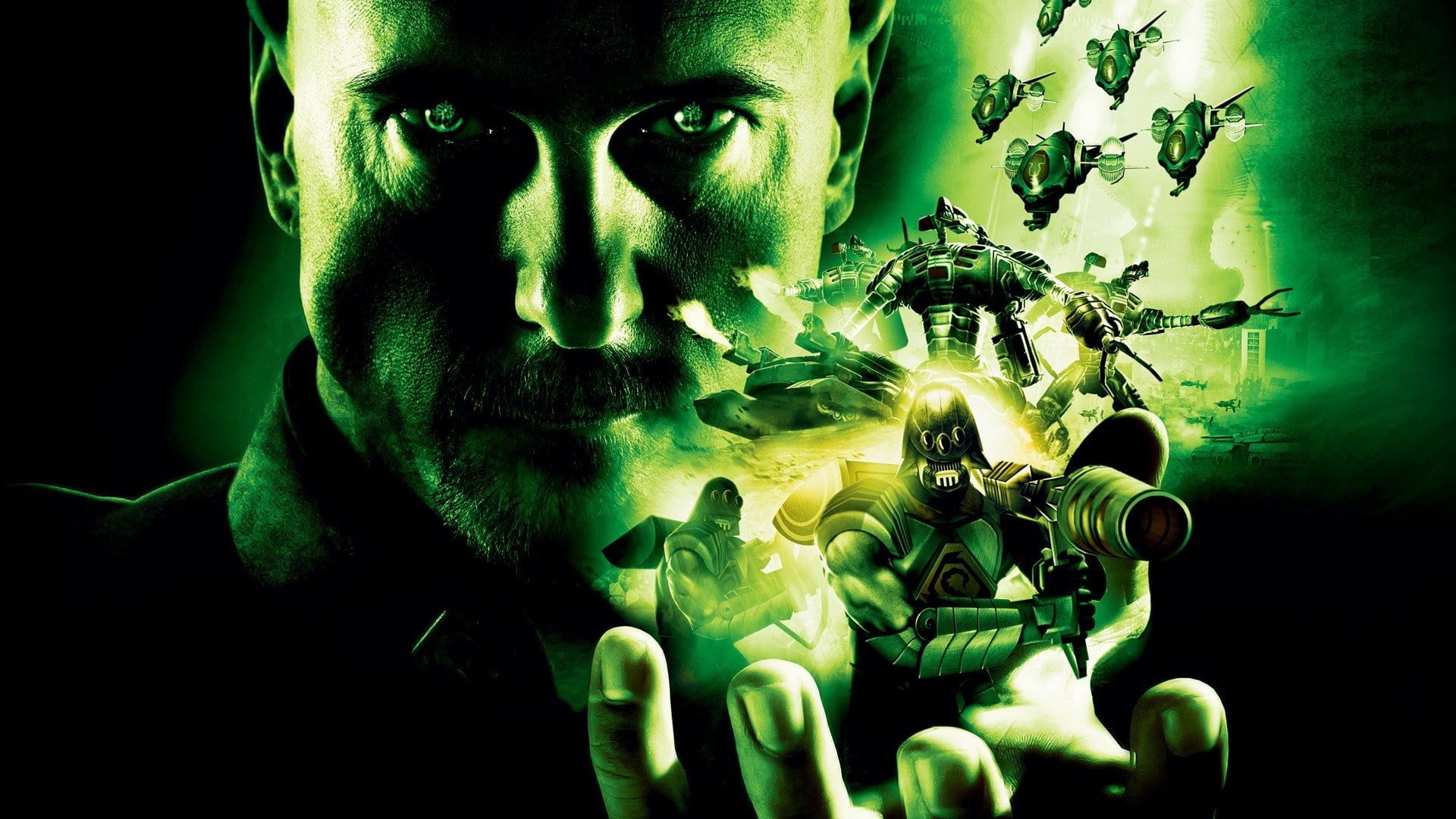 front view, looking at camera, evil, dark, holding, close-up, green color, government, young adult, Command and Conquer 3: Tiberium Wars, headshot, body part, HD Wallpaper