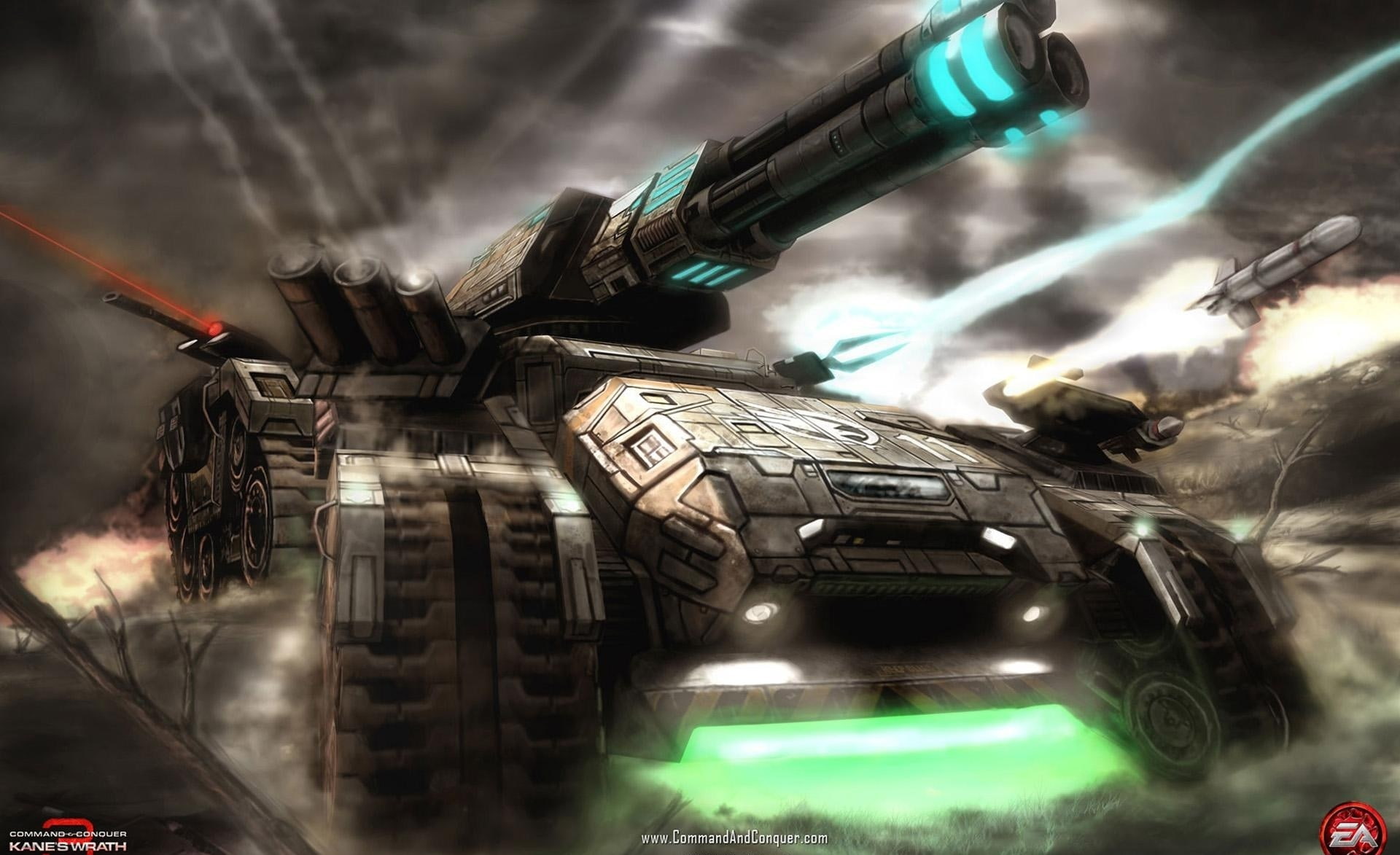 battle, illuminated, travel, machinery, motion, Command And Conquer, CandC, transportation, Tiberium Wars, close-up, 1080P, technology, tank, no people, HD Wallpaper