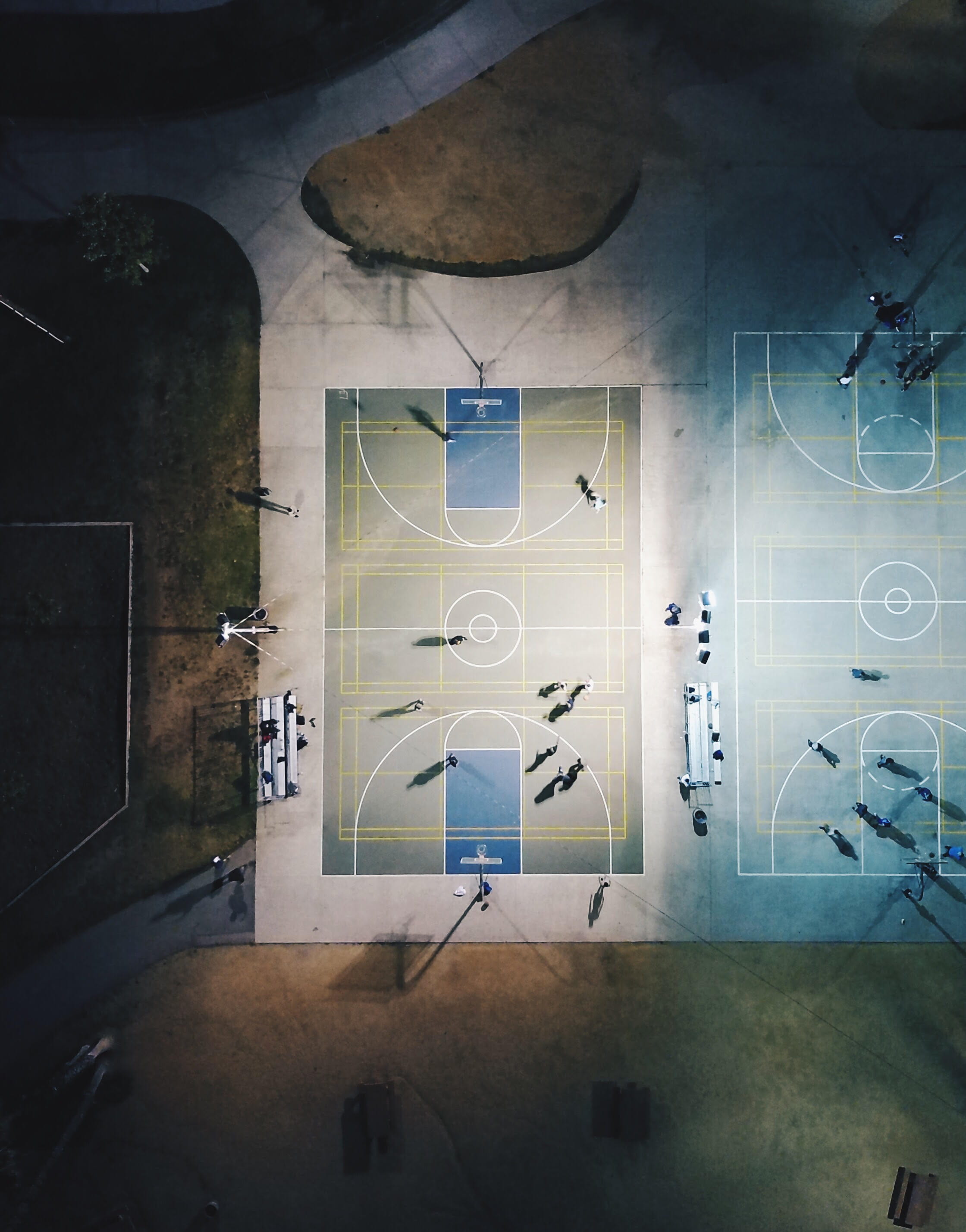 empty, day, architecture, united states, urban, night, court, city, glass - material, basketball, creativity, 2K, wall, graffiti, wall - building feature, Phone HD Wallpaper