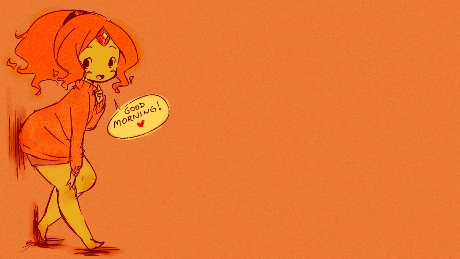 Adventure Time, 1080P, Flame Princess, red, anime, HD Wallpaper