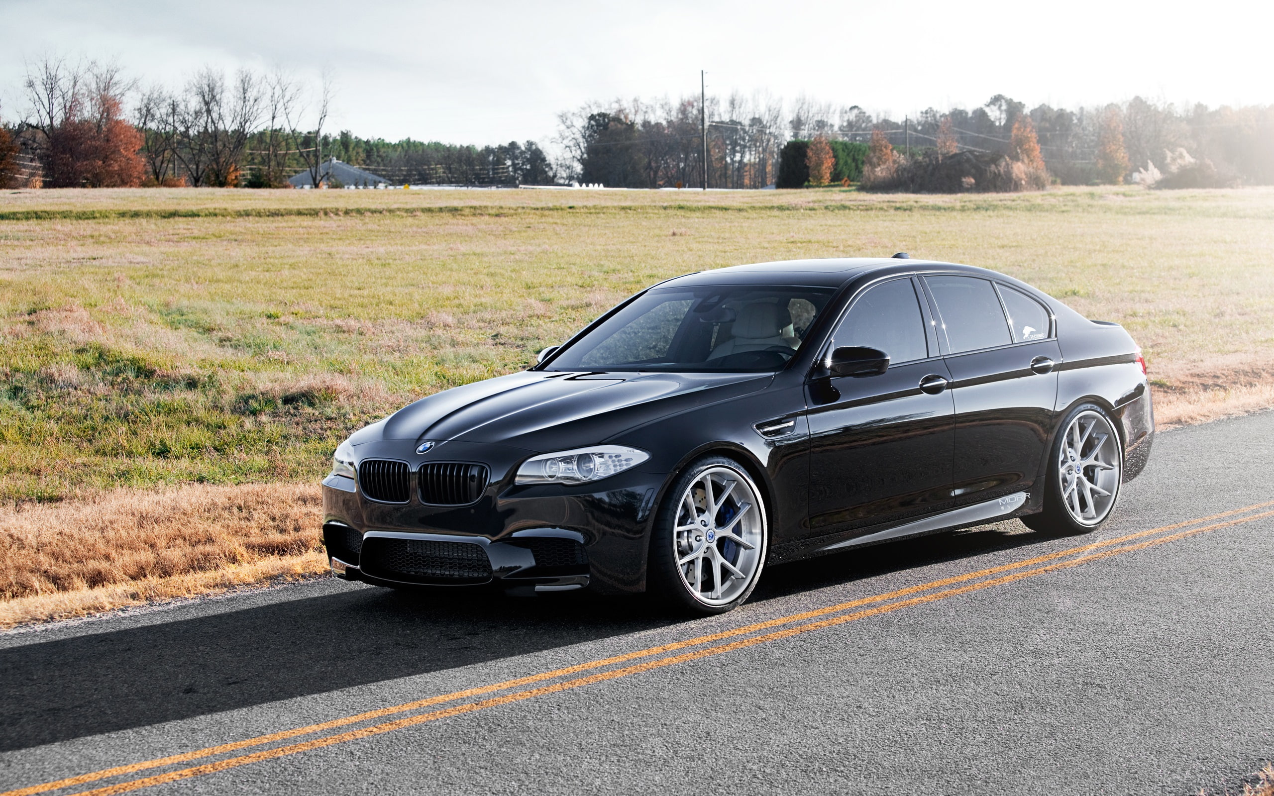 Side, 2K, View, m, Car, BMW, f, Black, HD Wallpaper