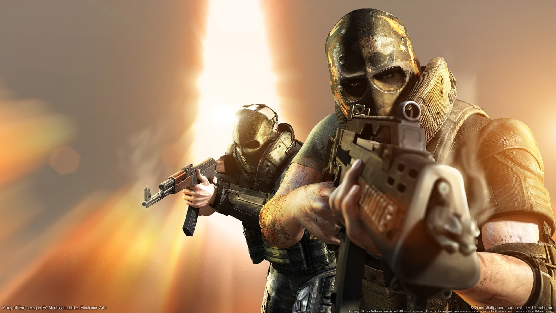 safety, security, sign, adult, holding, communication, men, soldiers, uniform, gun, warning sign, Army of Two, aggression, digital art, government, military uniform, HD Wallpaper