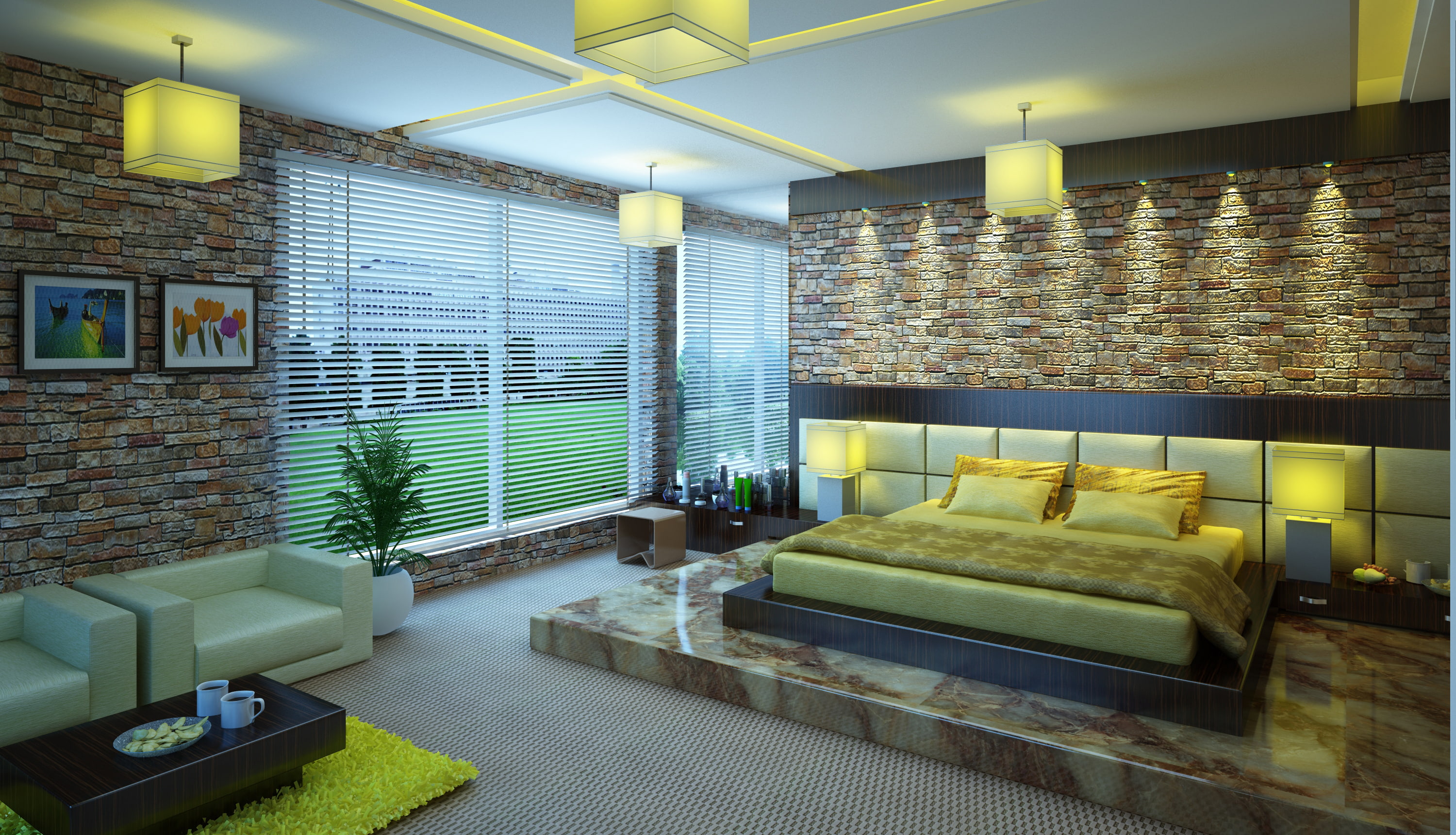 style, bedroom, interior, 2K, house, apartment, 3ds max, room, design, HD Wallpaper