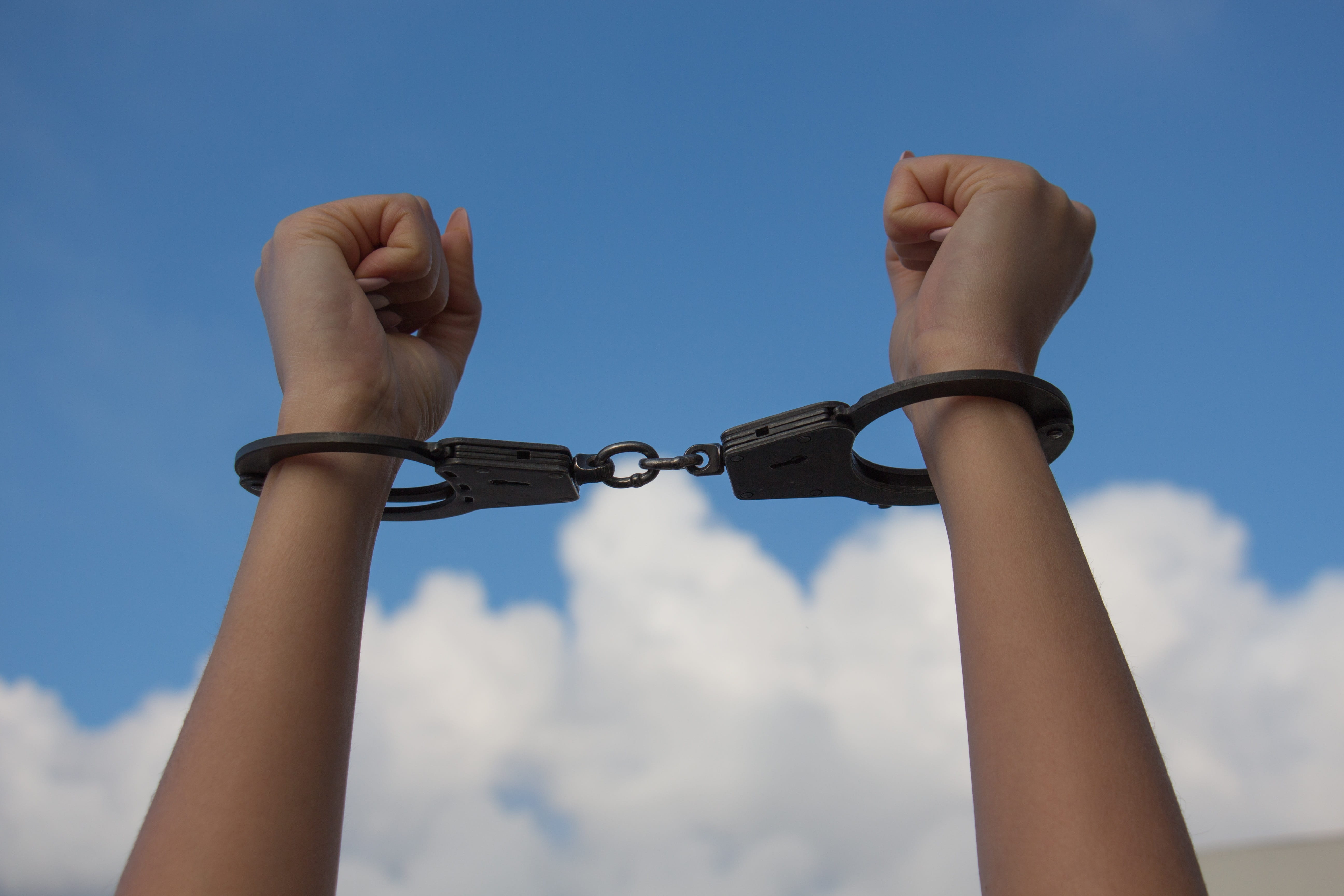 human Hand, the dependence of, chained, hand, Dependence, WomenS, 5K, arms raised, dom, one person, handcuffed, people, personal perspective, low angle view, HD Wallpaper