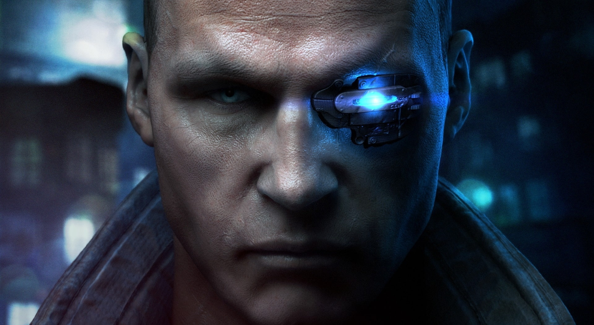 reset, video game, futuristic, 1080P, security, human body part, mid adult, human face, mid adult men, close-up, Games, technology, looking at camera, HD Wallpaper