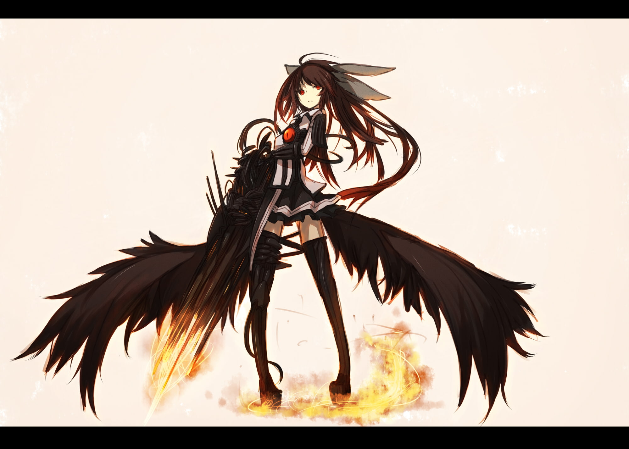 reiuji, shiroganeusagi, touhou, 1080P, utsuho, HD Wallpaper