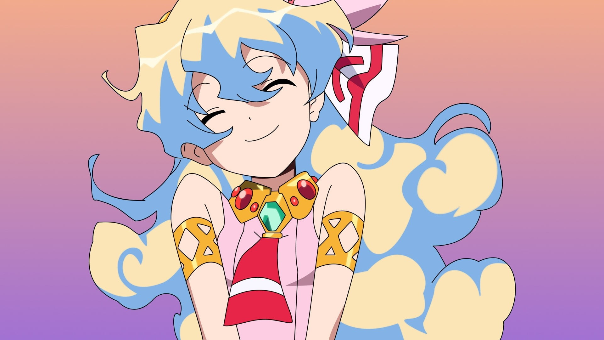 purple, occupation, negative emotion, anime girls, happiness, emotion, Tengen Toppa Gurren Lagann, lifestyles, females, childhood, cute, multi colored, HD Wallpaper