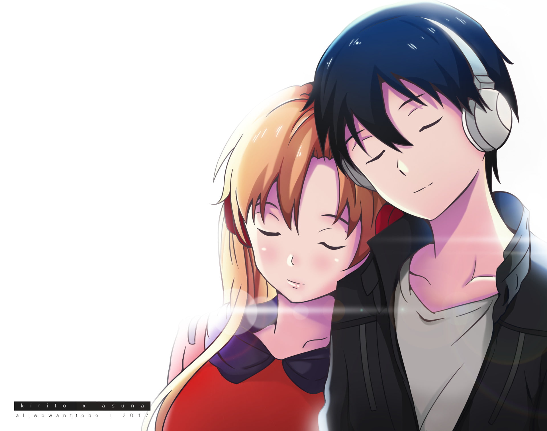 glasses, multi colored, Sleeping, female likeness, Asuna Yuuki, Boy, 1080P, copy space, indoors, cut out, Kirito (Sword Art Online), human representation, HD Wallpaper