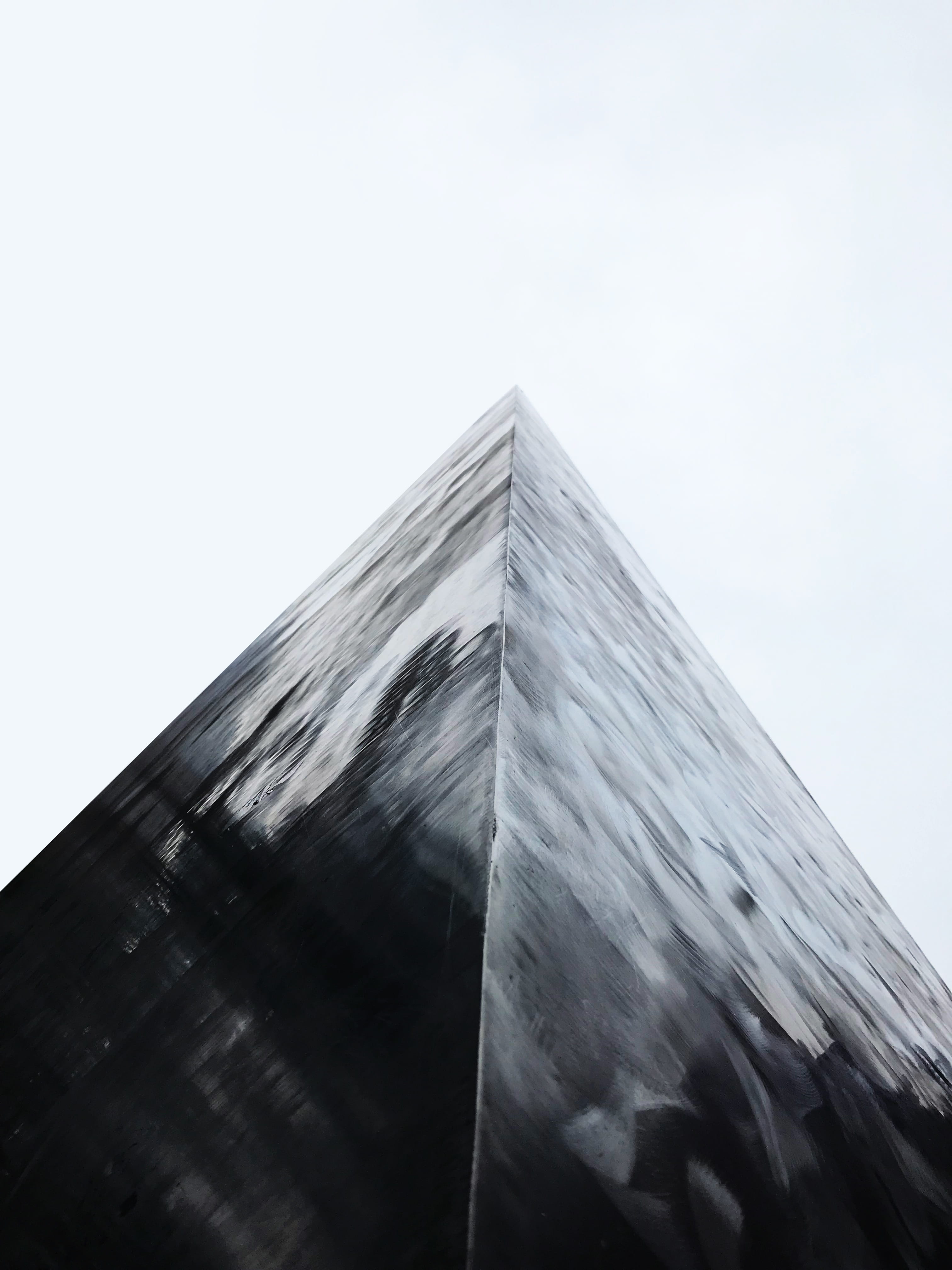 modern, business, glass - Material, pyramid, sharp, pattern, geometric Shape, sky, smooth, built Structure, abstract, outdoors, metal, no People, blue, Phone HD Wallpaper