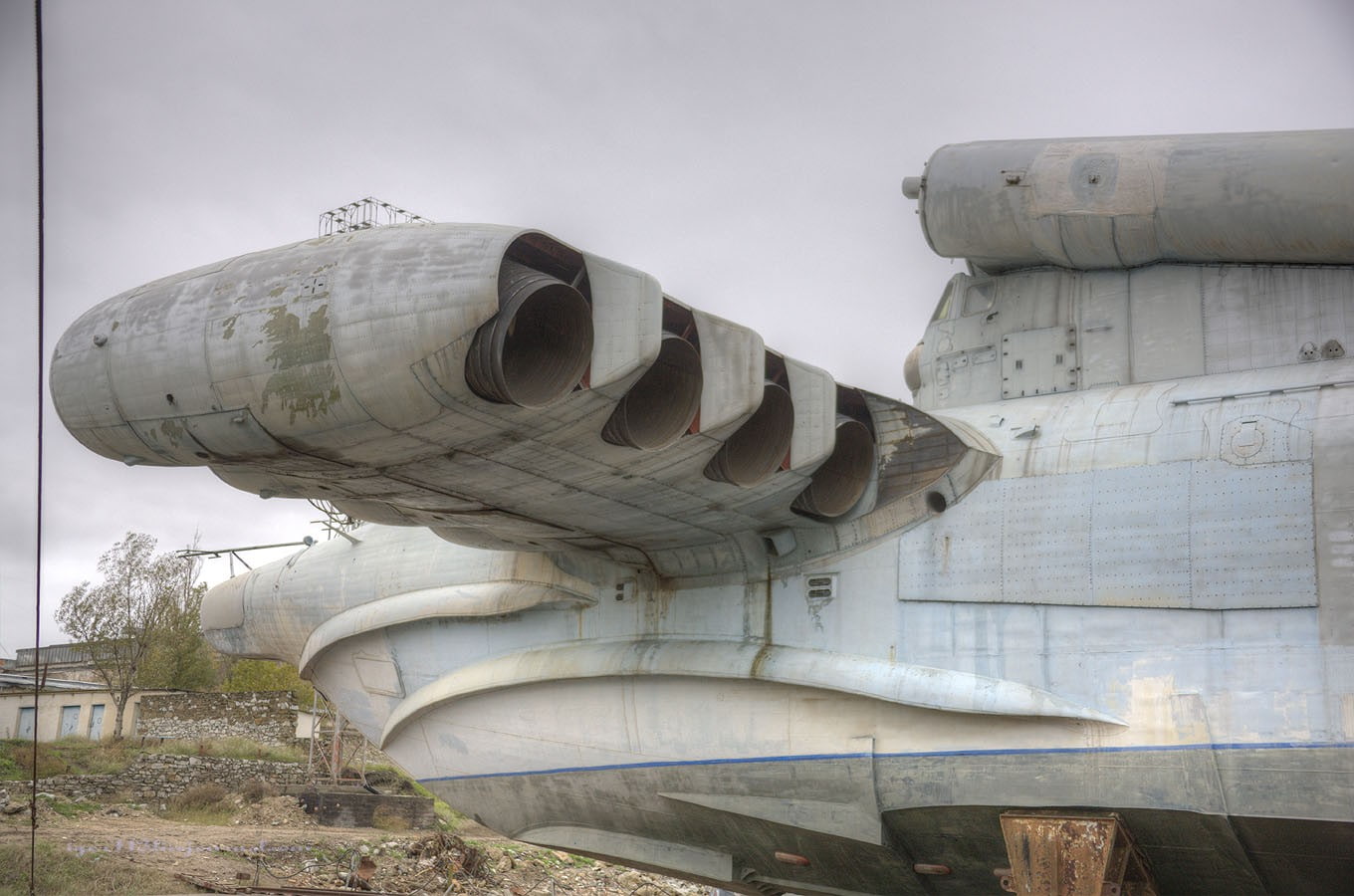 statue, sculpture, 720P, military, architecture, wreck, plant, representation, nature, craft, no people, aircraft, Lun class ekranoplan, building exterior, HD Wallpaper