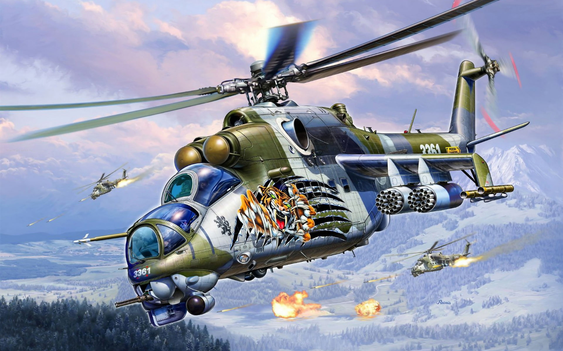 1080P, helicopter, mi 24, transport, soviet, russian, military, art, vertalet, HD Wallpaper