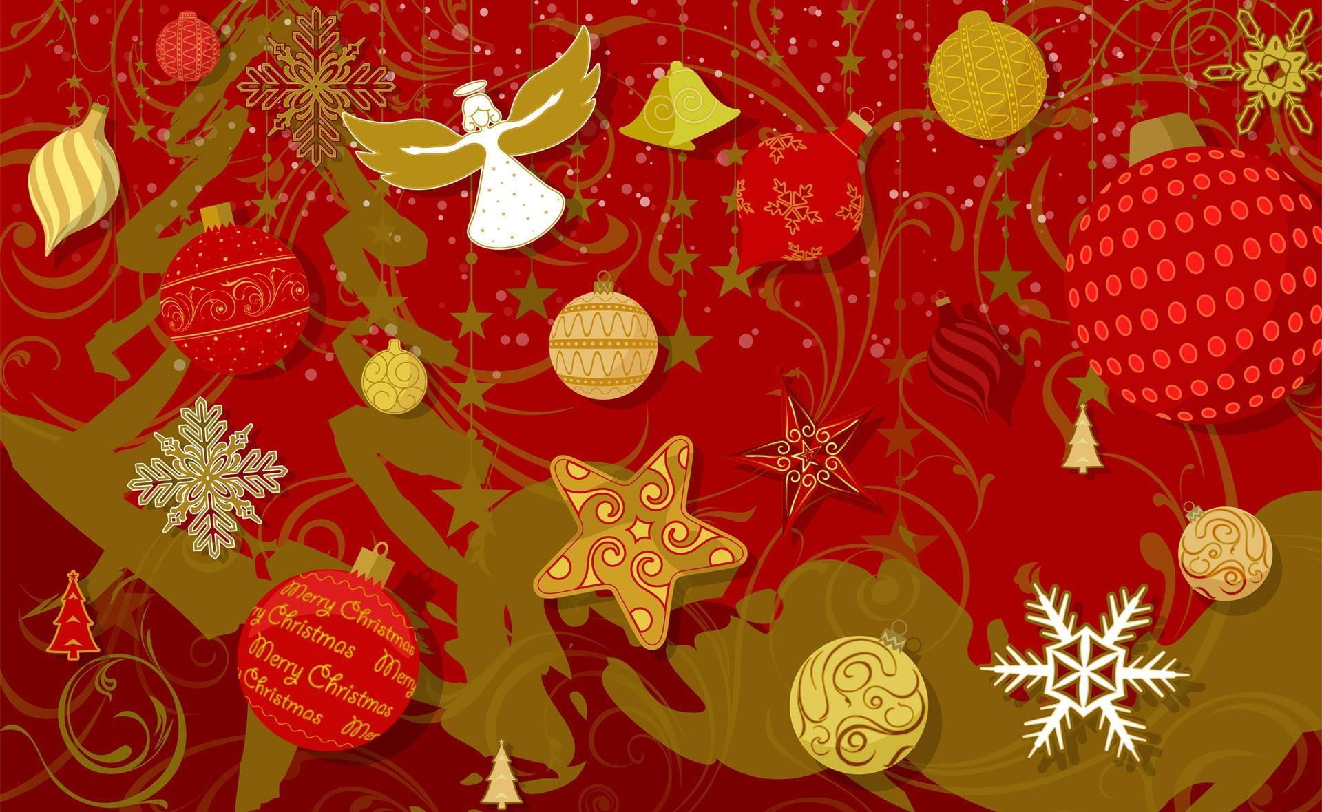 stars, decorations, balls, christmas decorations, christmas, snowflakes, 1080P, holiday, HD Wallpaper