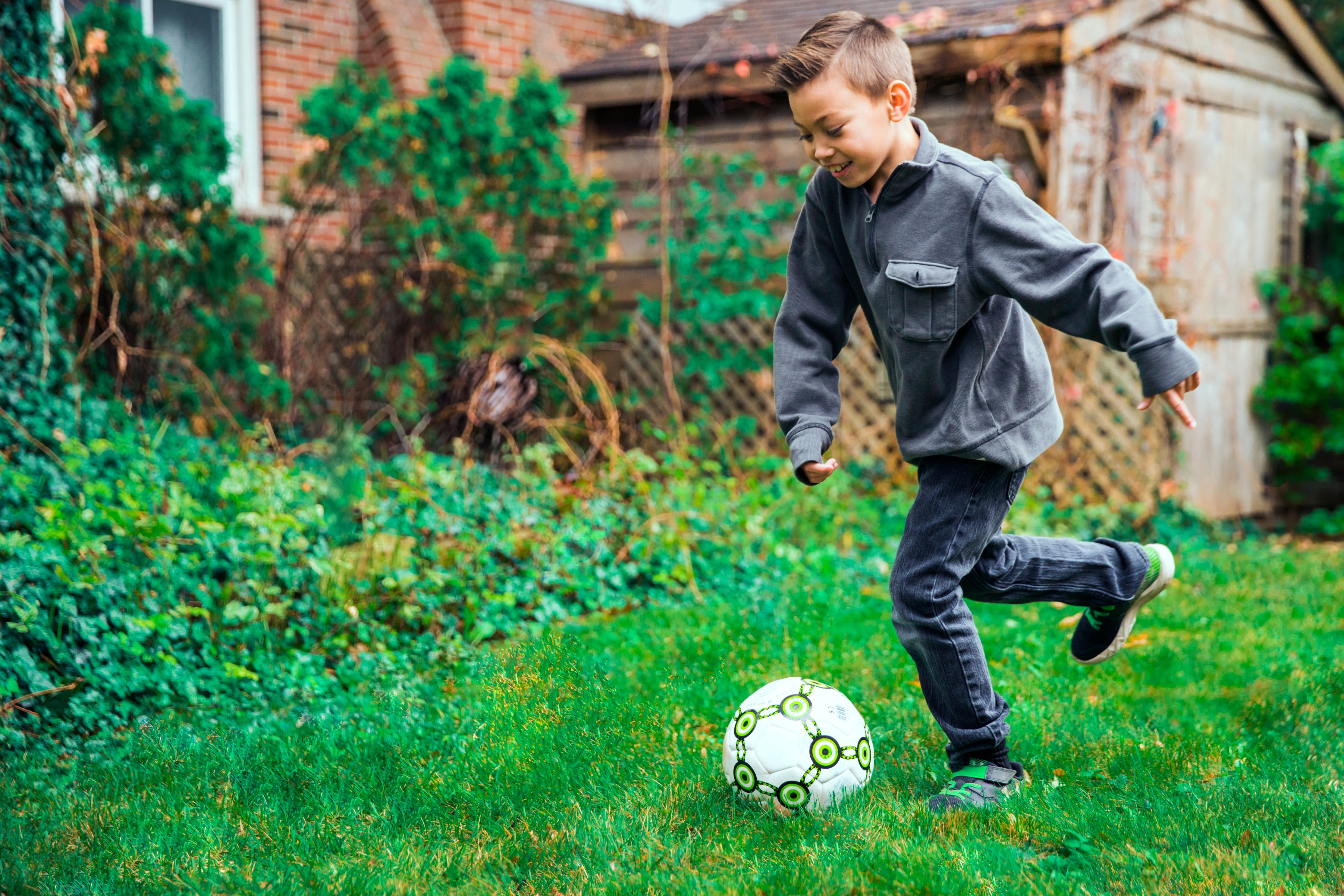 team sport, nature, young, motion, grass, sport, boy, males, photo, outdoors, Fun, Children, playing, kicking, one person, men, plant, full length, 4K, HD Wallpaper
