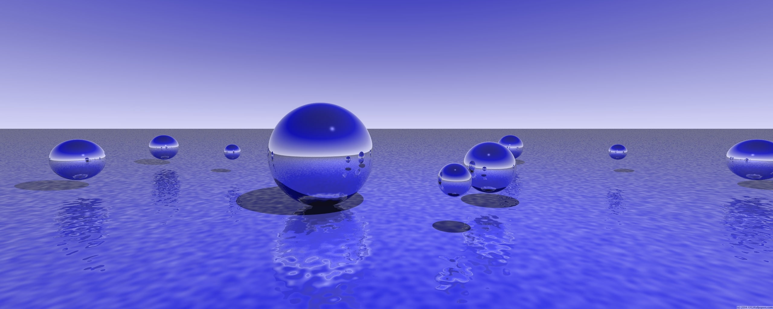 ball, crystal ball, forecasting, balls, purple, copy space, horizon over water, close-up, nature, marbles, sky, space, blue background, sphere, transparent, HD Wallpaper