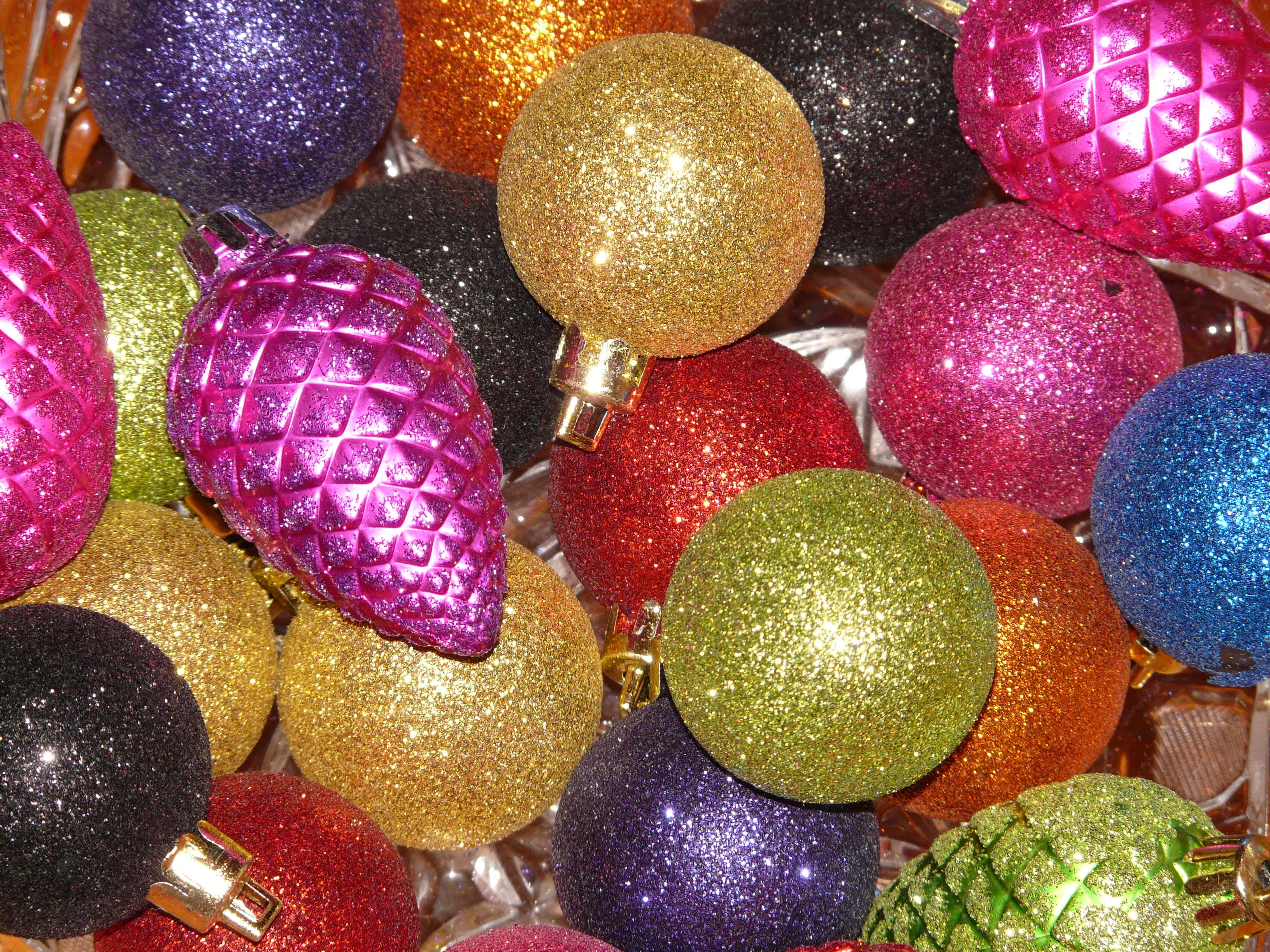 decoration, christmas decoration, weihnachtsbaumschmuck, multi colored, still life, choice, no people, variation, christmas bauble, large group of objects, HD Wallpaper