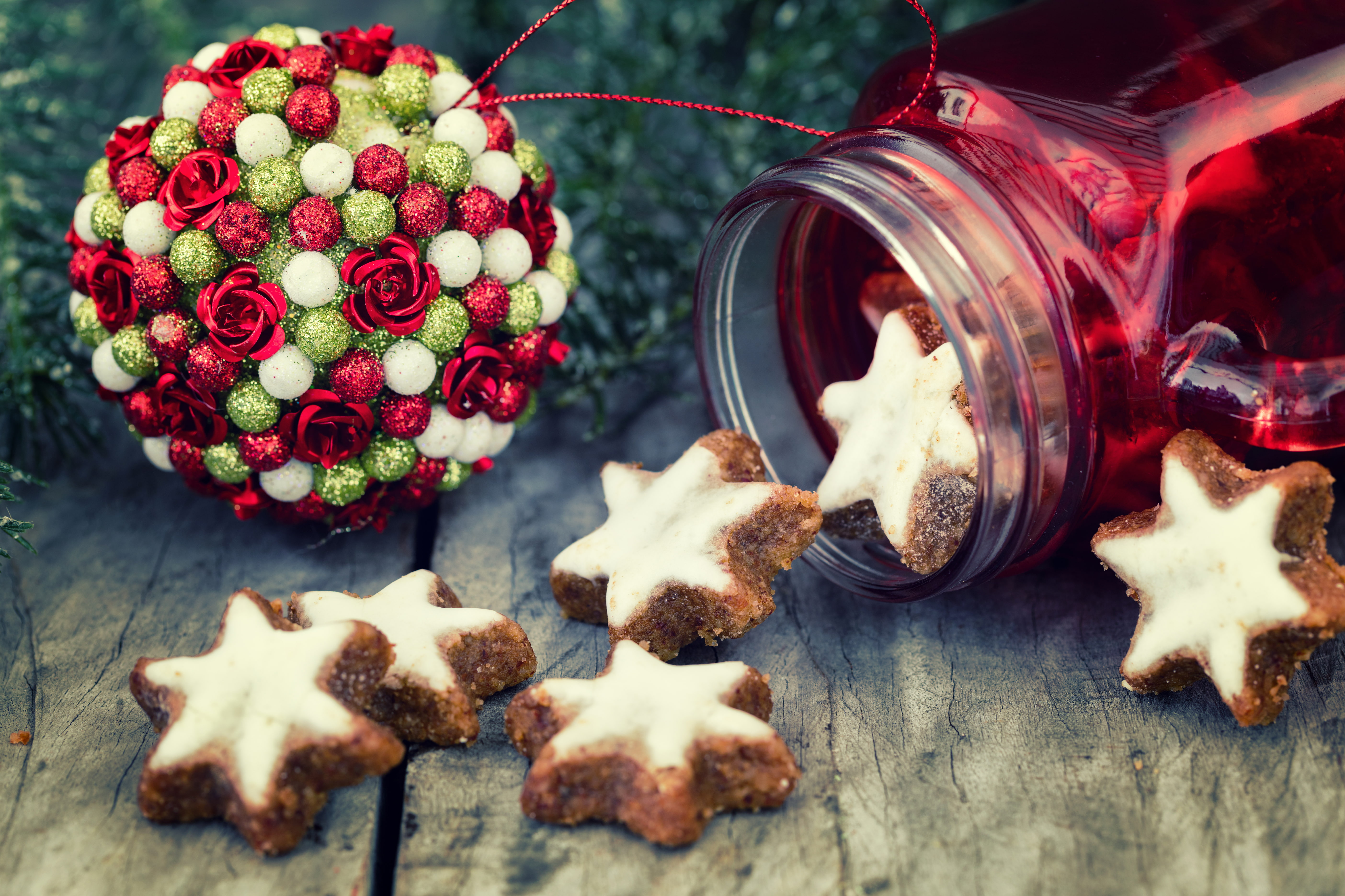 Jar, 5K, Christmas, Cookie, Star, Food, HD Wallpaper
