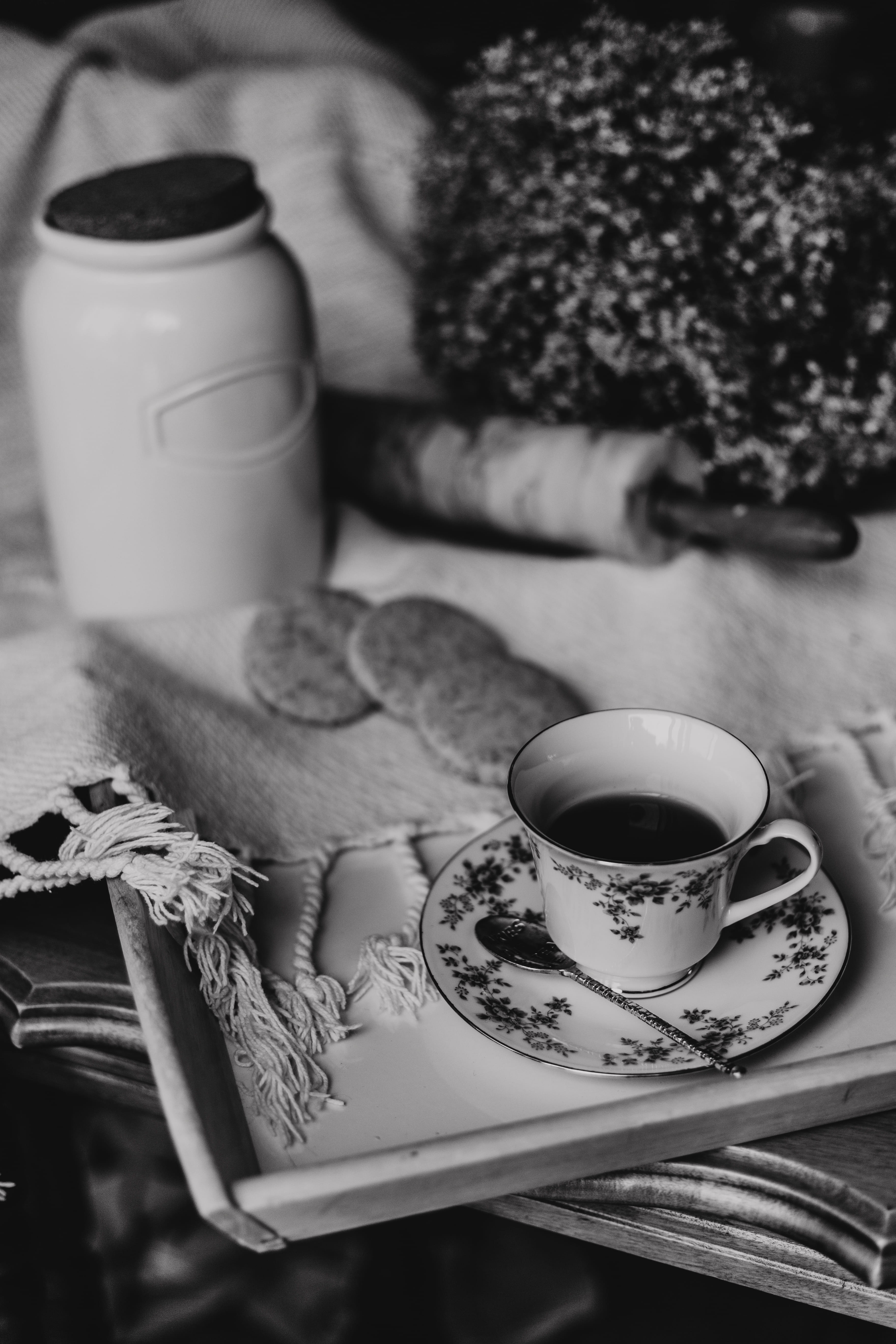 indoors, crockery, no people, refreshment, 5K, meal, cup, tray, coffee - drink, cookies, non-alcoholic beverage, mug, photography, hot drink, breakfast, Phone HD Wallpaper