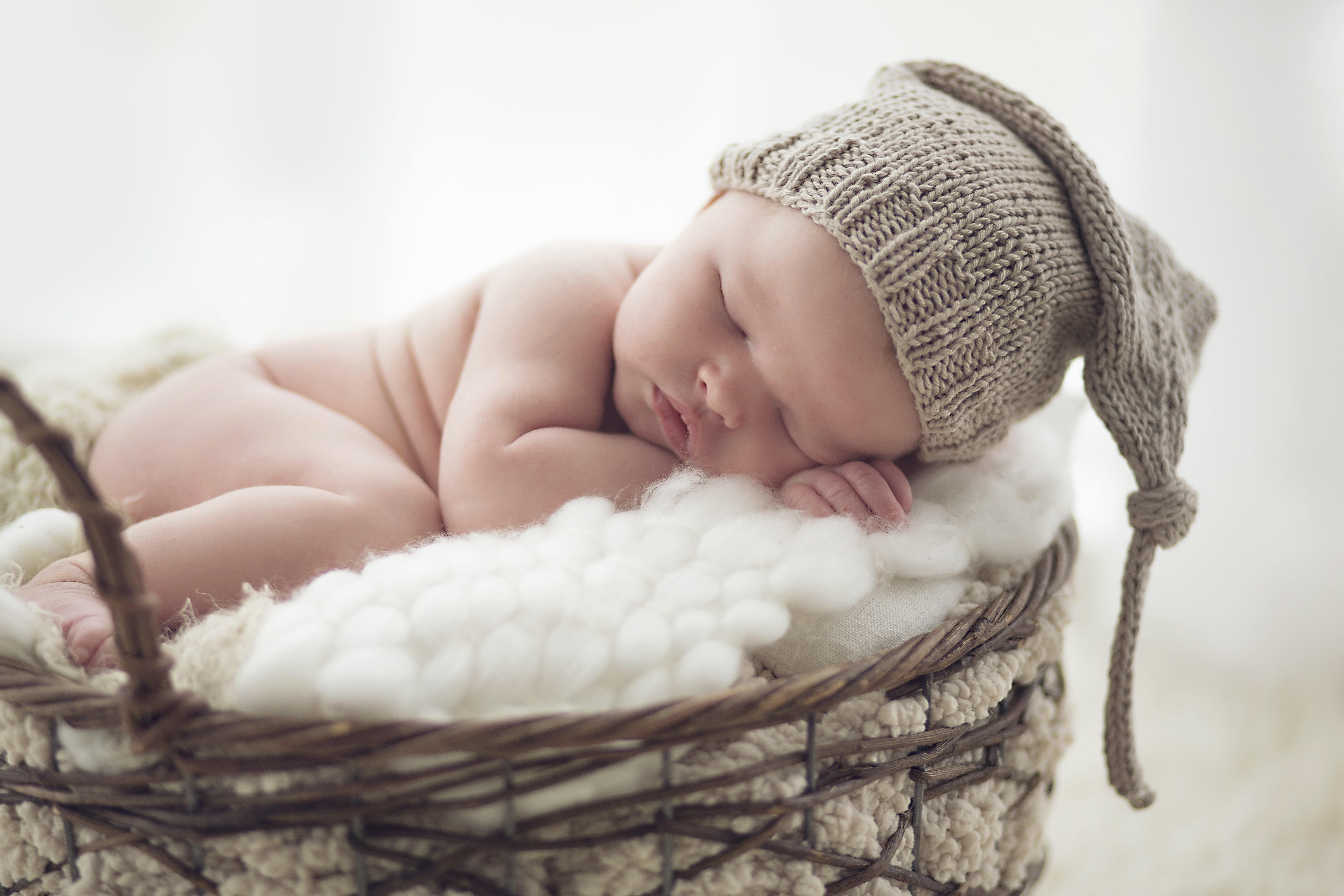 basket, 5K, sleep, baby, hat, HD Wallpaper