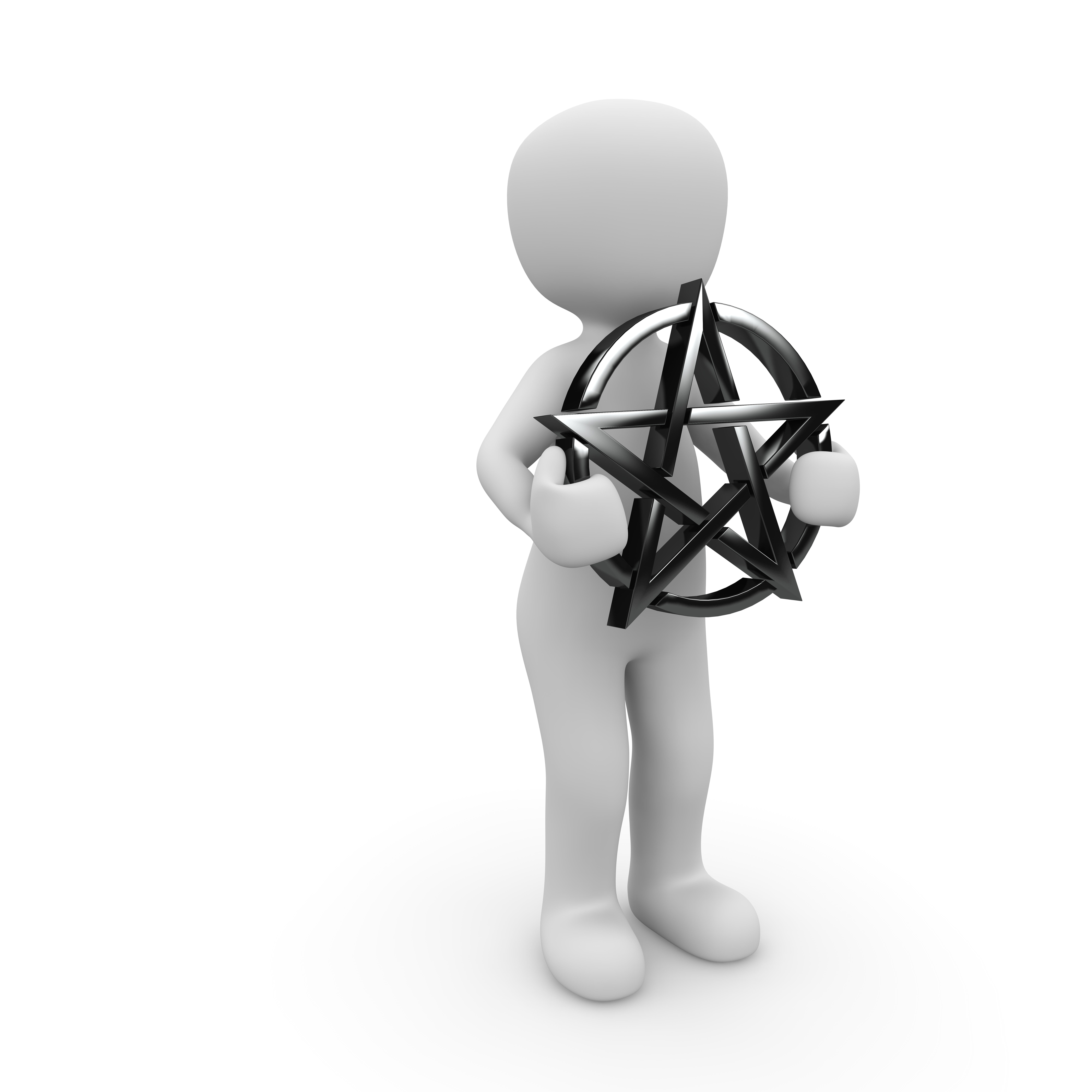 pentacle, symbol, copy space, 8K, figurine, cut out, shape, white, star, close-up, representation, standing, art and craft, studio shot, human, characters, Phone HD Wallpaper