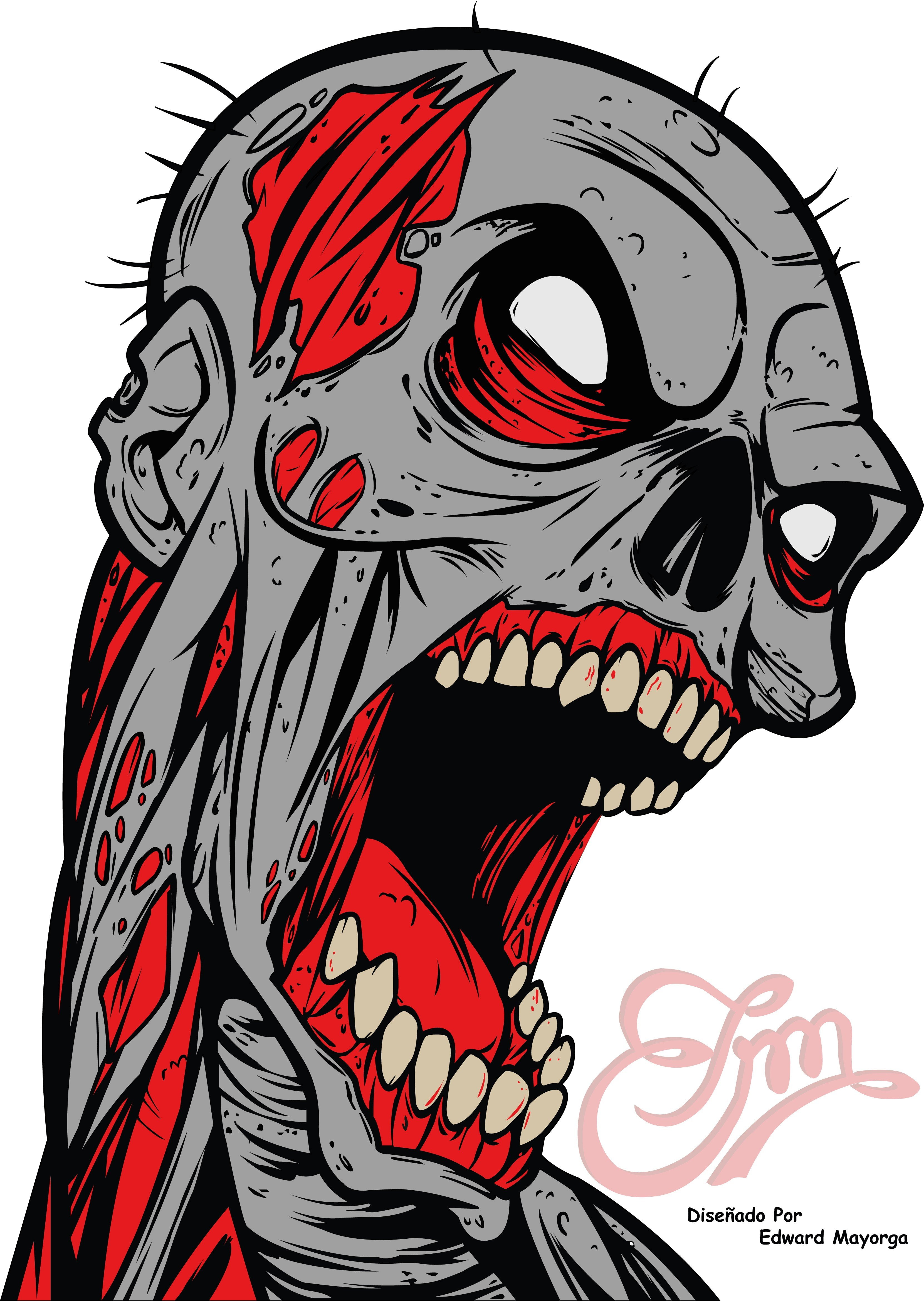 red, 4K, zombies, Phone HD Wallpaper