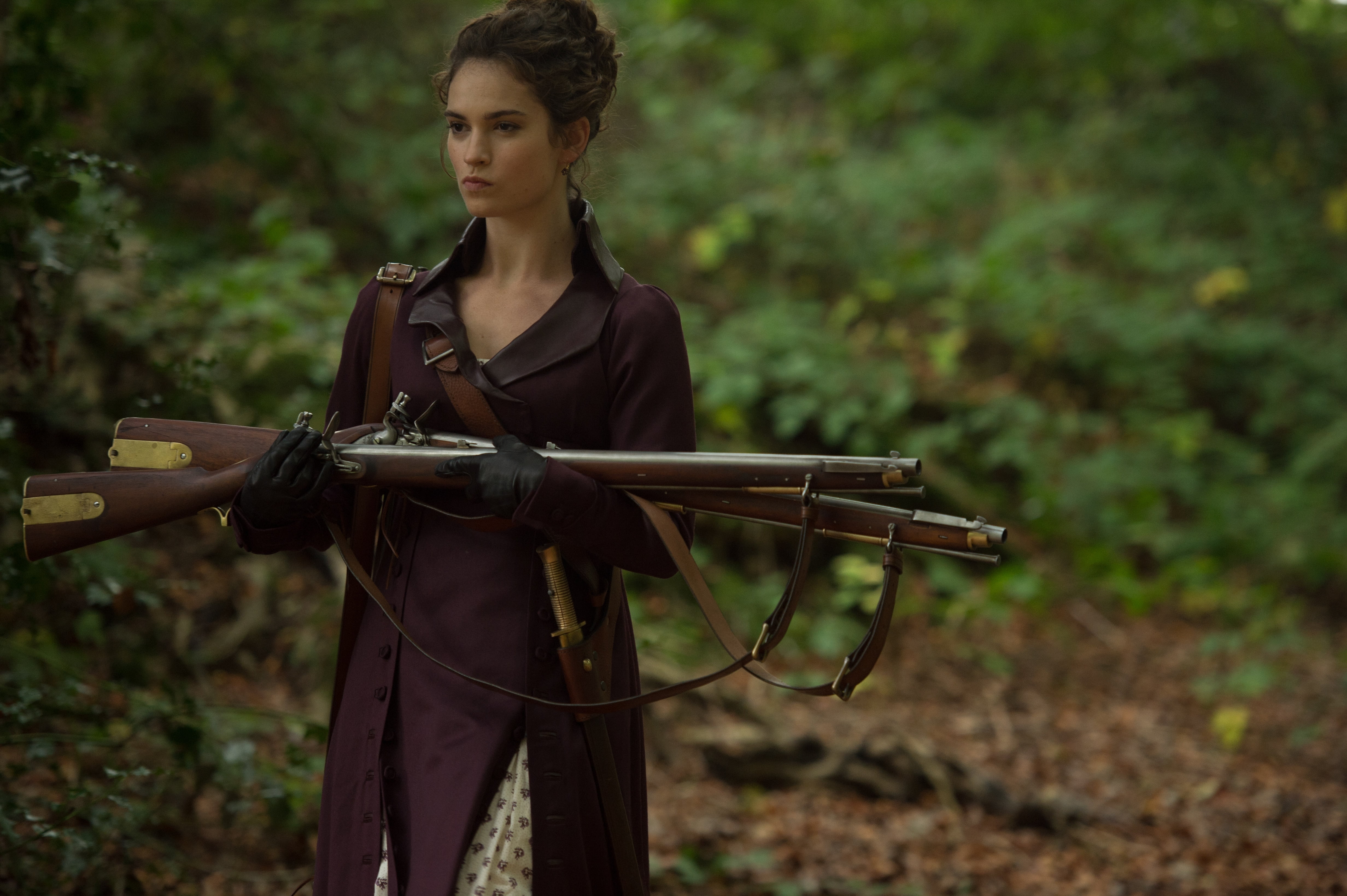 women, day, Pride and Prejudice and Zombies, adult, tree, hairstyle, young women, focus on foreground, brunette, nature, young adult, one person, leisure activity, HD Wallpaper