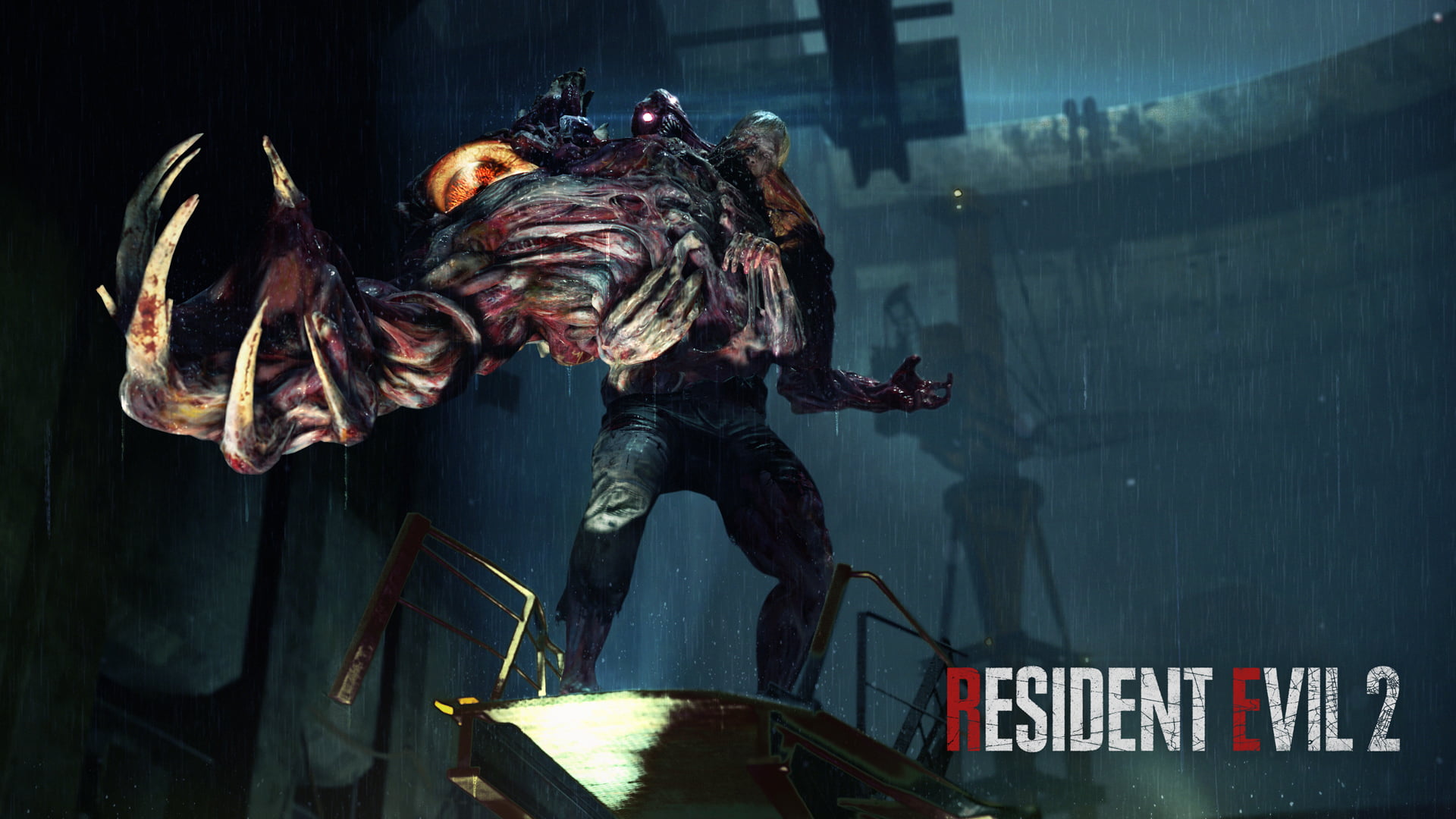 video games, Resident Evil 2, 1080P, Tyrant, zombies, games art, HD Wallpaper
