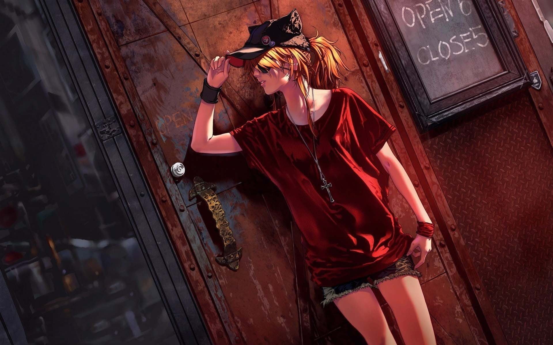 window, tilt, one person, hairstyle, obscured face, architecture, door, Neon Genesis Evangelion, clothing, day, lifestyles, 1080P, leisure activity, high angle view, HD Wallpaper