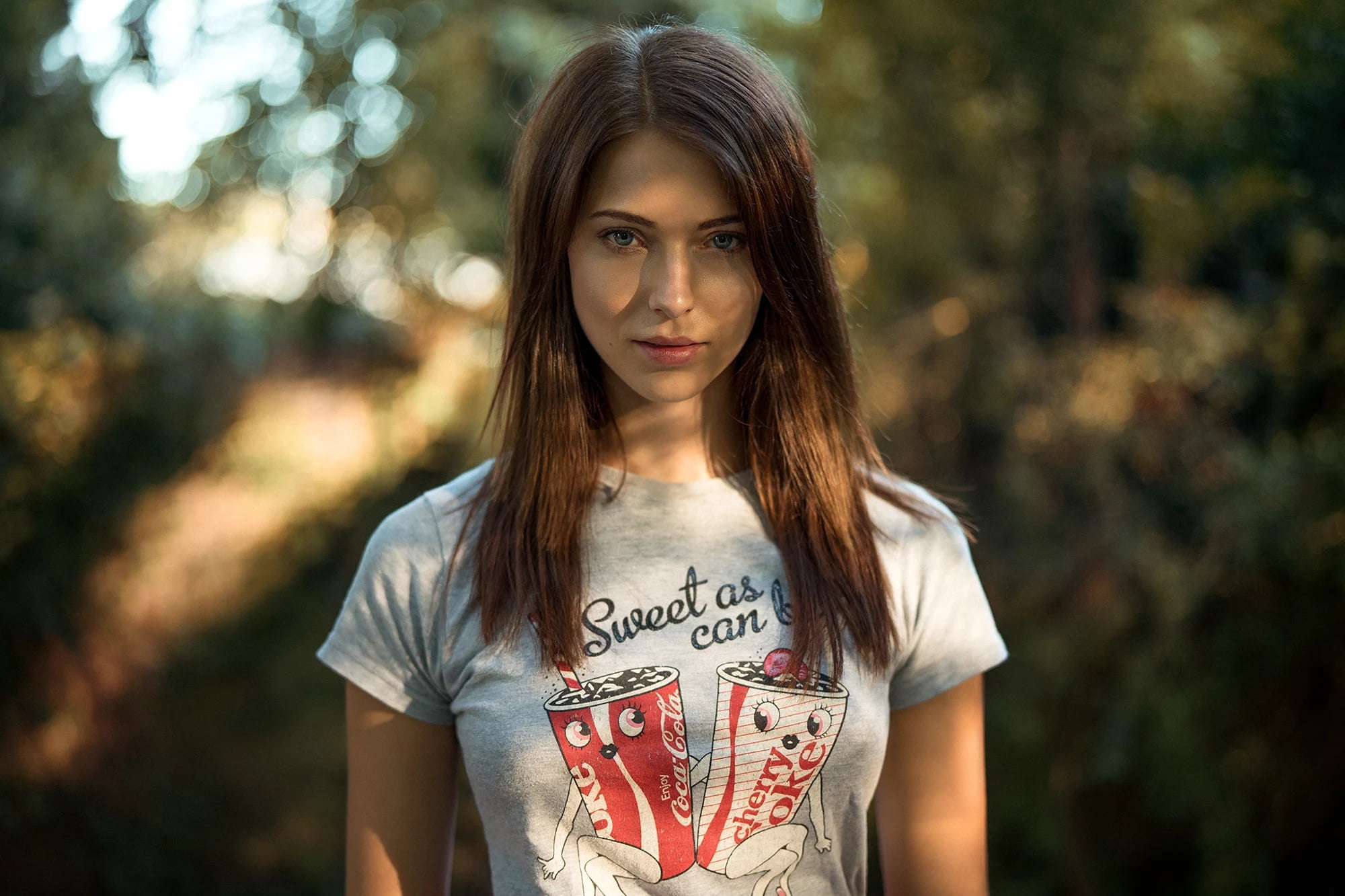 Laura Franziska, Martin Kühn, 1080P, t-shirt, hair, girl, HD Wallpaper