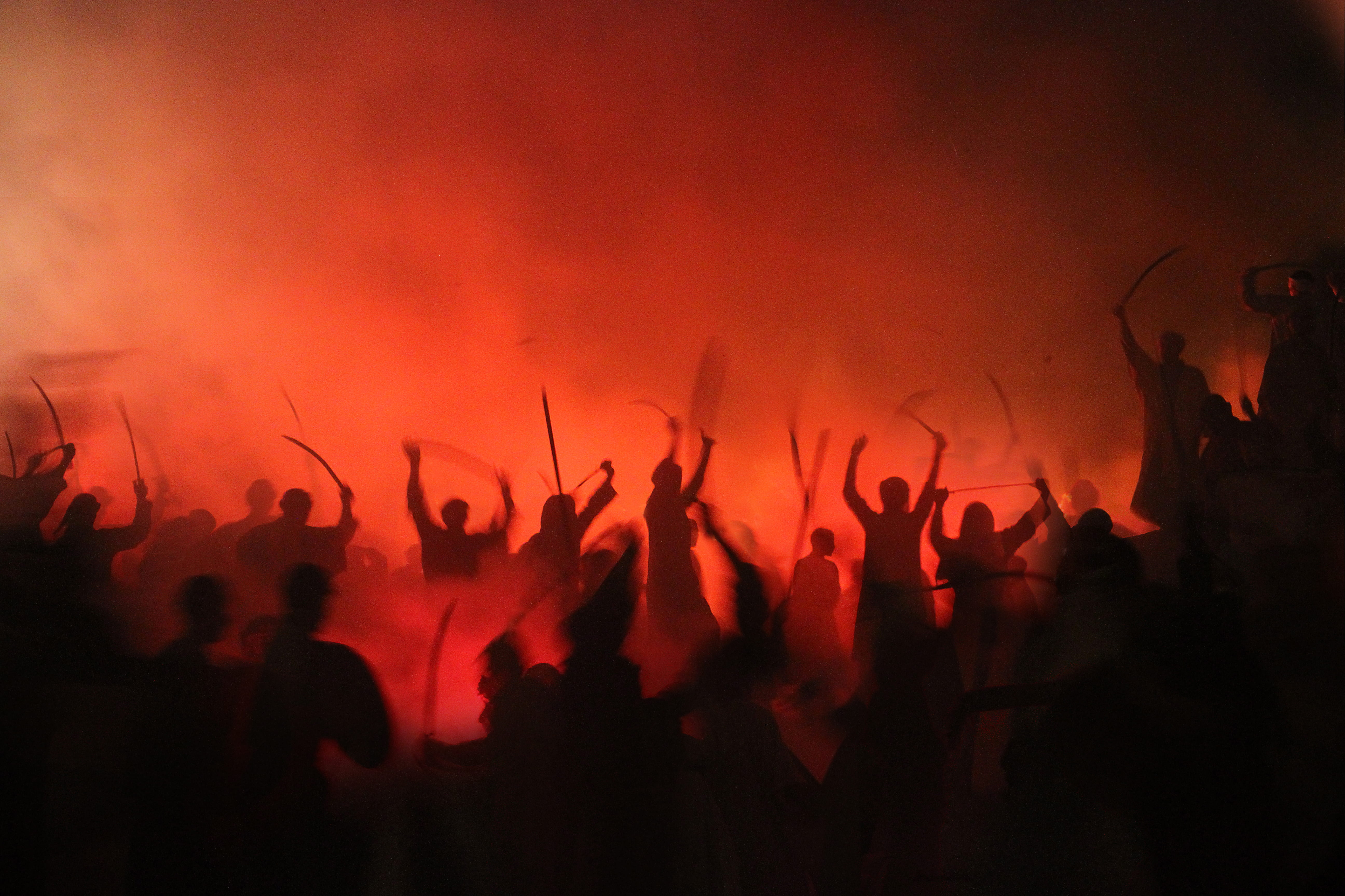 nature, group, people, war, blu, arms raised, abstract, belief, nighttime, gathering, outdoors, fight, street, painting, sport, real people, crowd, large group of people, HD Wallpaper
