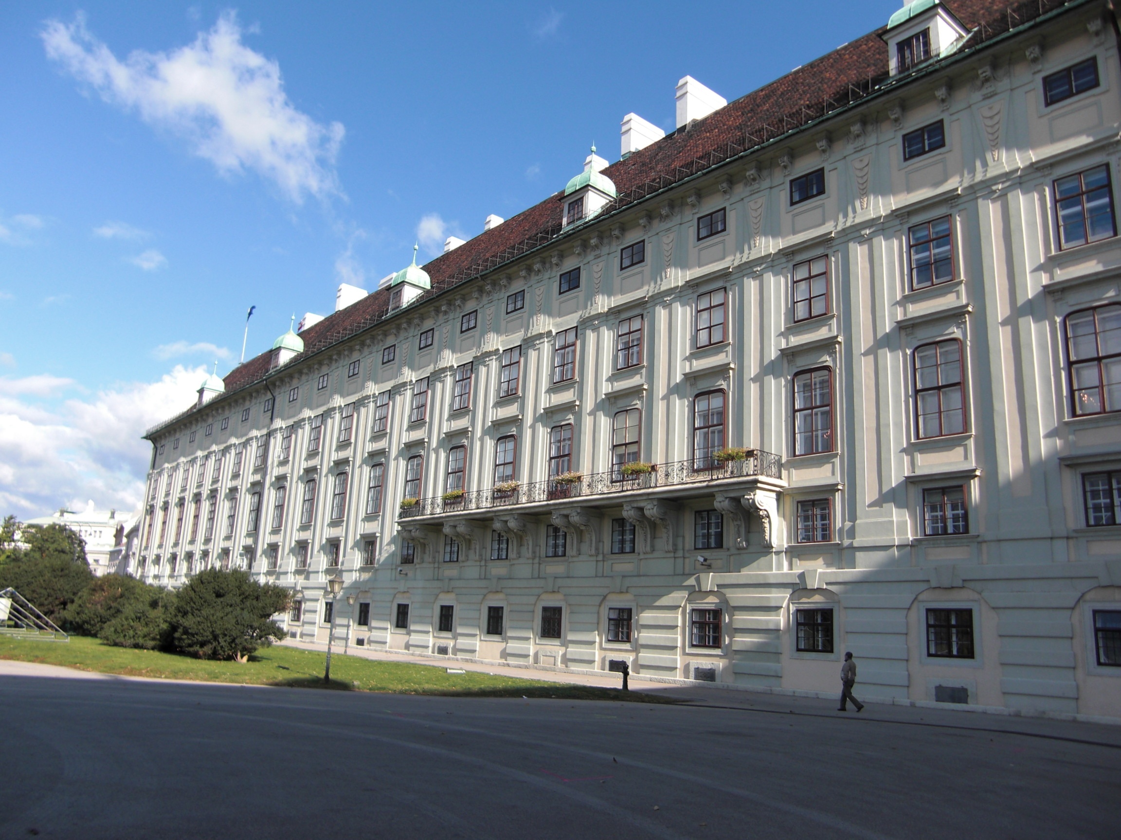 no people, architecture, sunlight, hofburg imperial palace, vienna, nature, street, the past, austria, history, outdoors, sky, facade, city, window, building exterior, HD Wallpaper