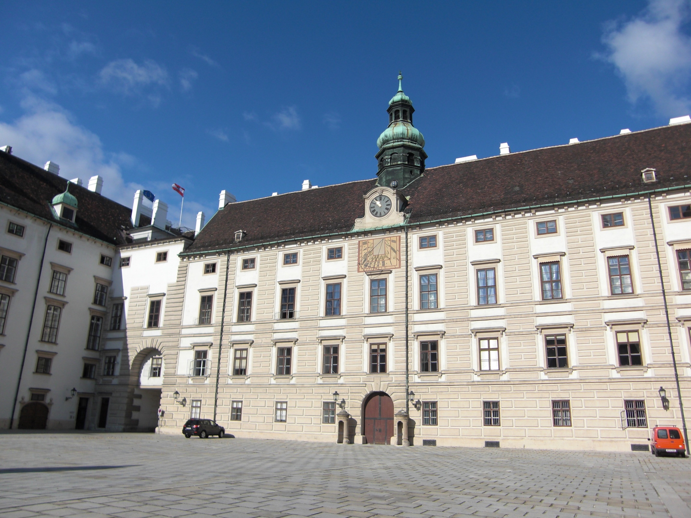 day, austria, sky, sunlight, building, 1080P, vienna, no people, window, outdoors, architecture, old, the past, built structure, travel, history, low angle view, HD Wallpaper