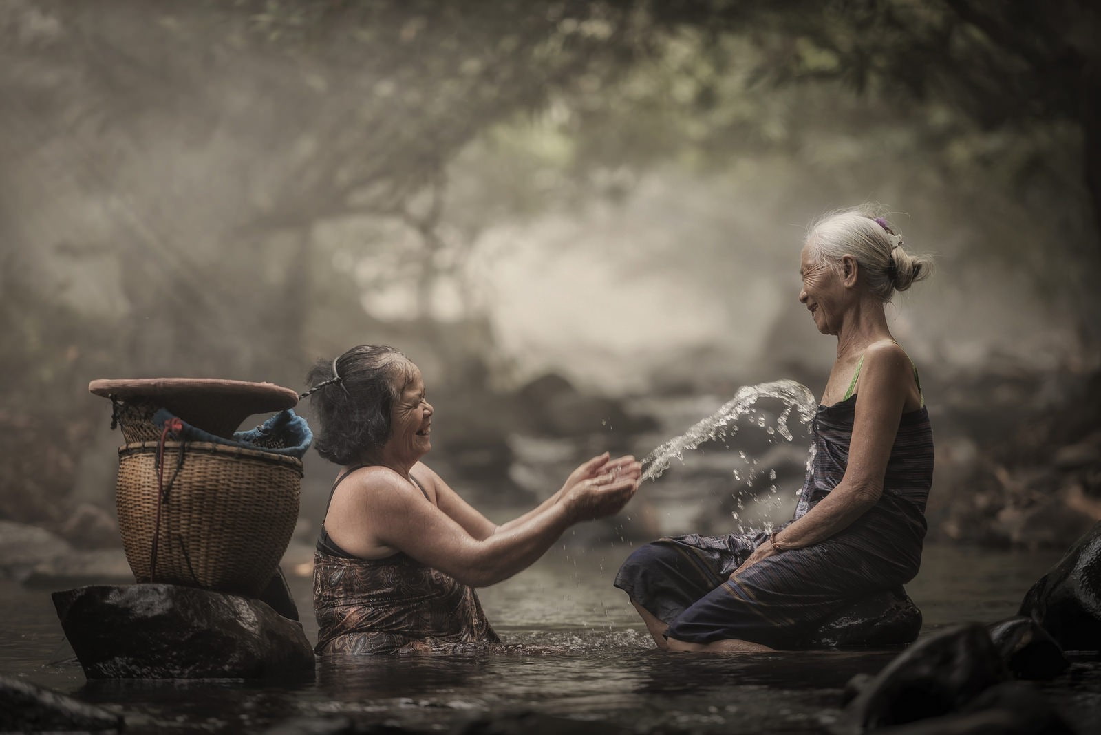 forest, old people, 720P, HD Wallpaper