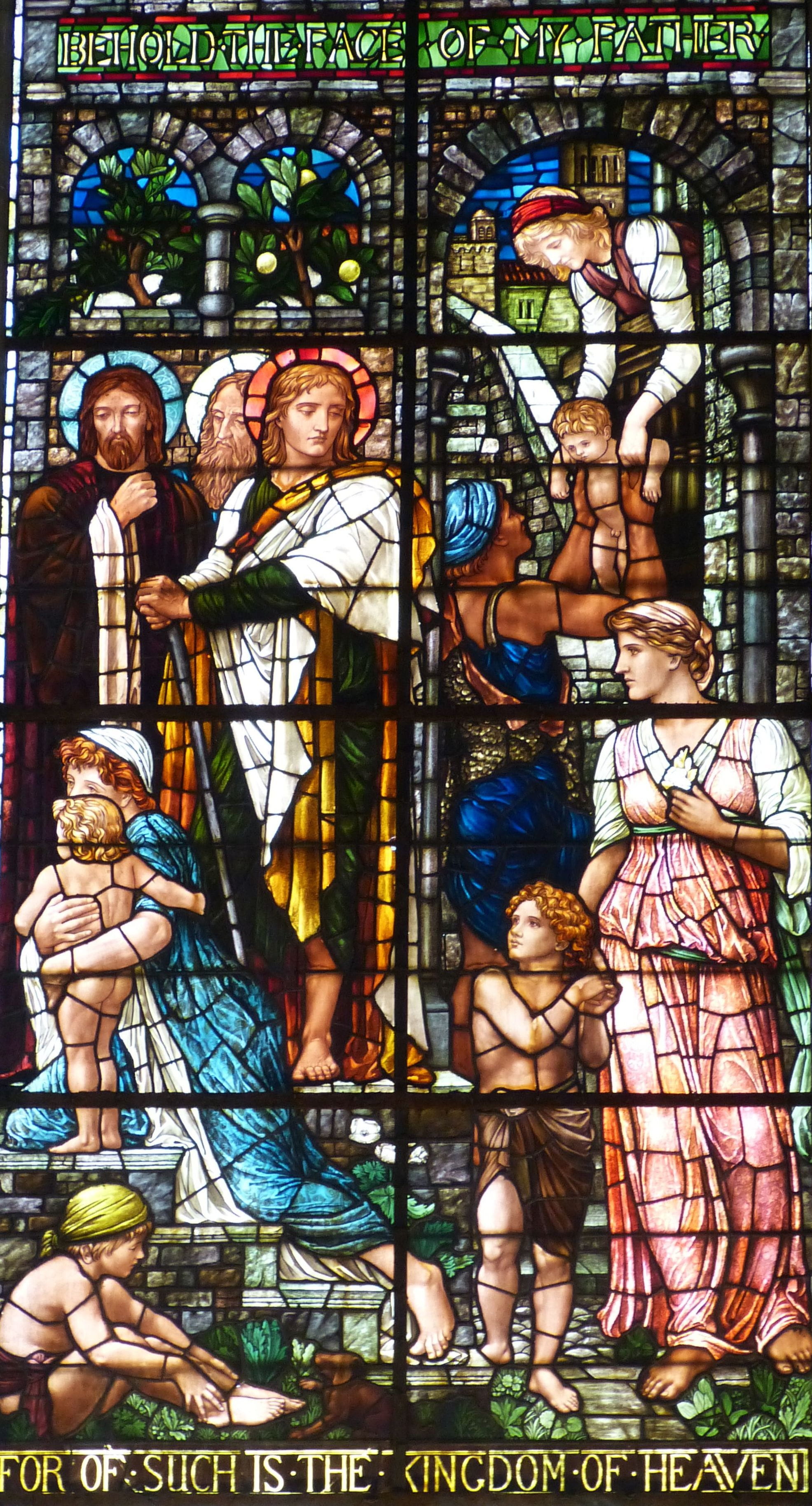 blessing, day, stained glass, window, church, sculpture, 2K, place of worship, multi colored, human representation, representation, female likeness, architecture, Phone HD Wallpaper
