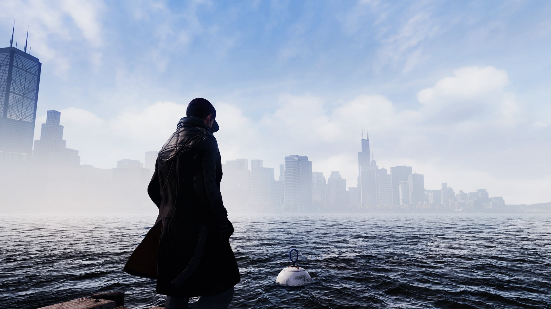 looking at view, city, video games, tower, skyscraper, Watch_Dogs, tall - high, financial district, modern, building, sky, office building exterior, outdoors, HD Wallpaper