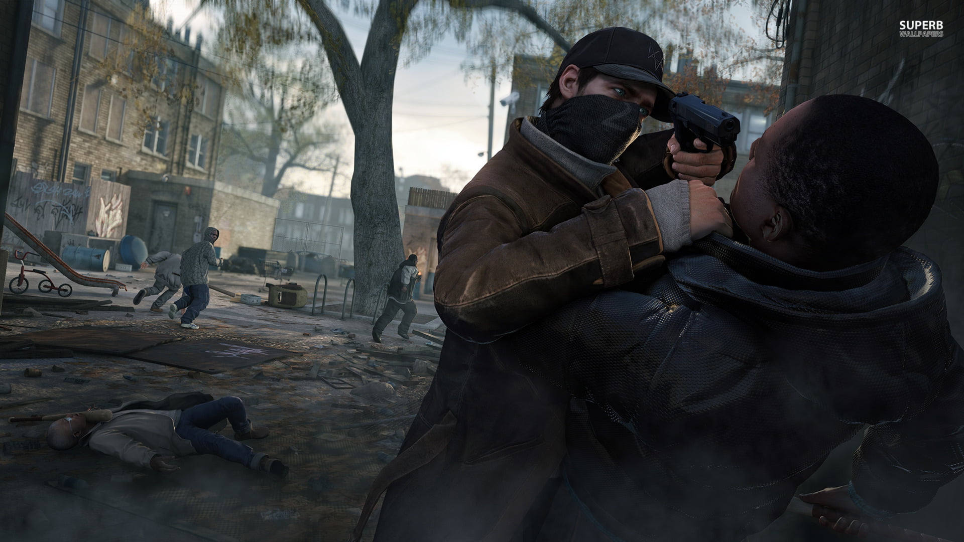 video games, lifestyles, gun, application, waist up, real people, people, building exterior, game, young adult, day, city, weapon, standing, warm clothing, HD Wallpaper