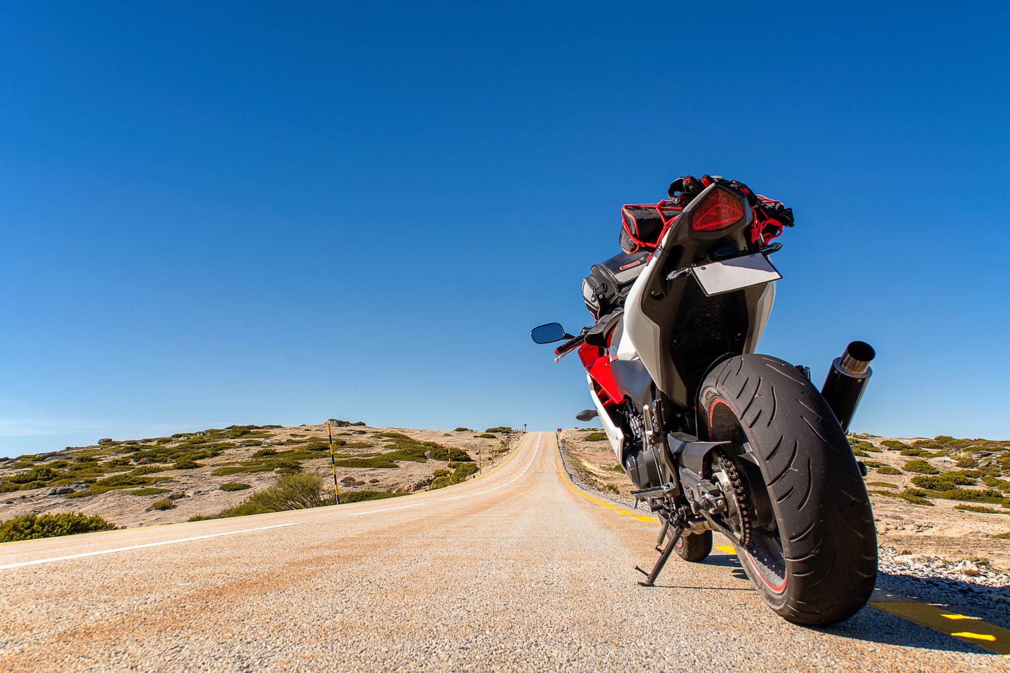 halo, sunlight, cbr, nature, sky, blue, sport, adventure, x, honda, one person, Motorcycle, px, sunny, road, rear view, 1080P, art, video, scenics - nature, HD Wallpaper