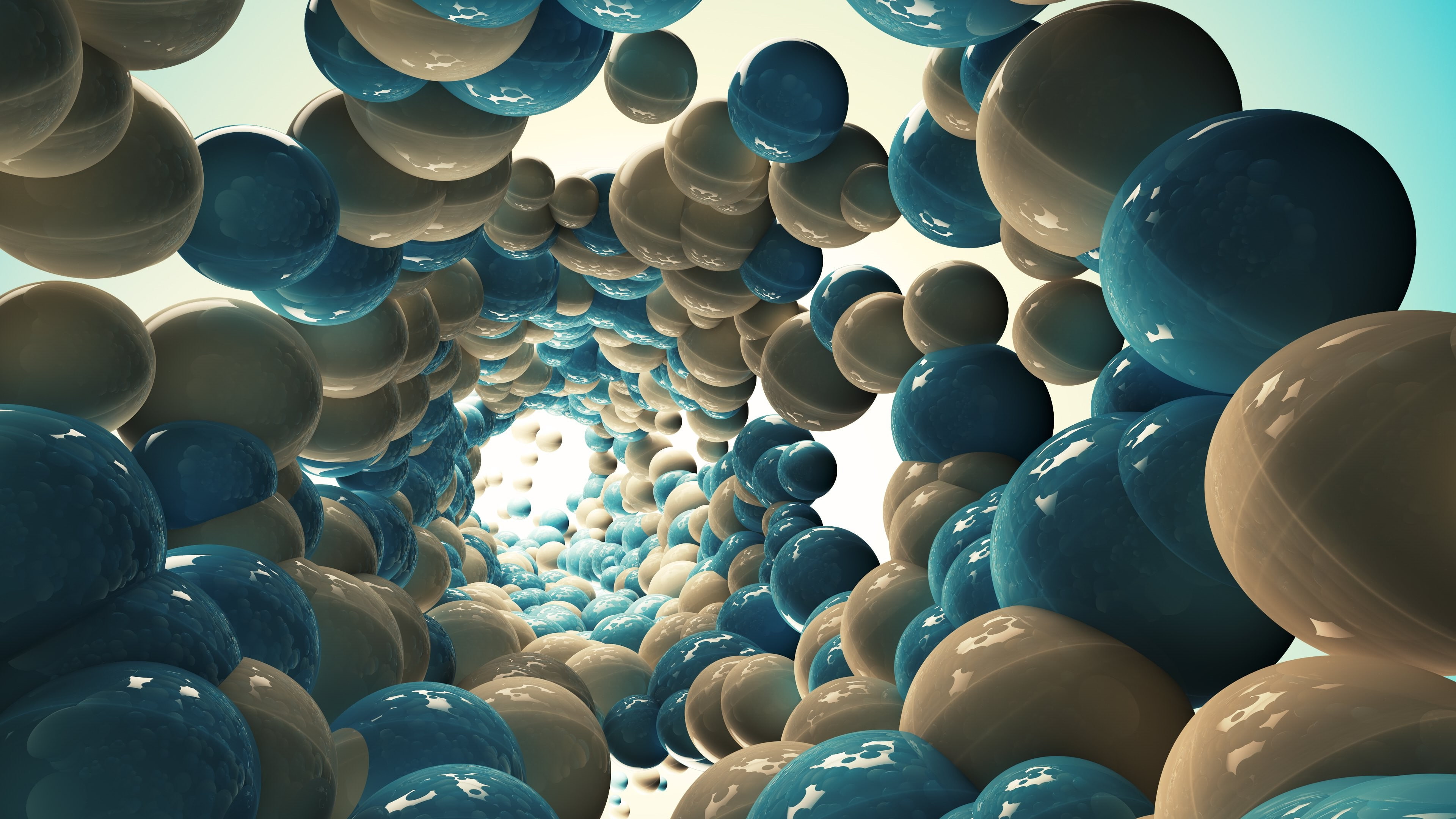 render, artwork, close-up, indoors, 3d, no people, circle, ball, repetition, reflection, sunlight, geometric shape, sphere, abstract, abundance, backgrounds, HD Wallpaper