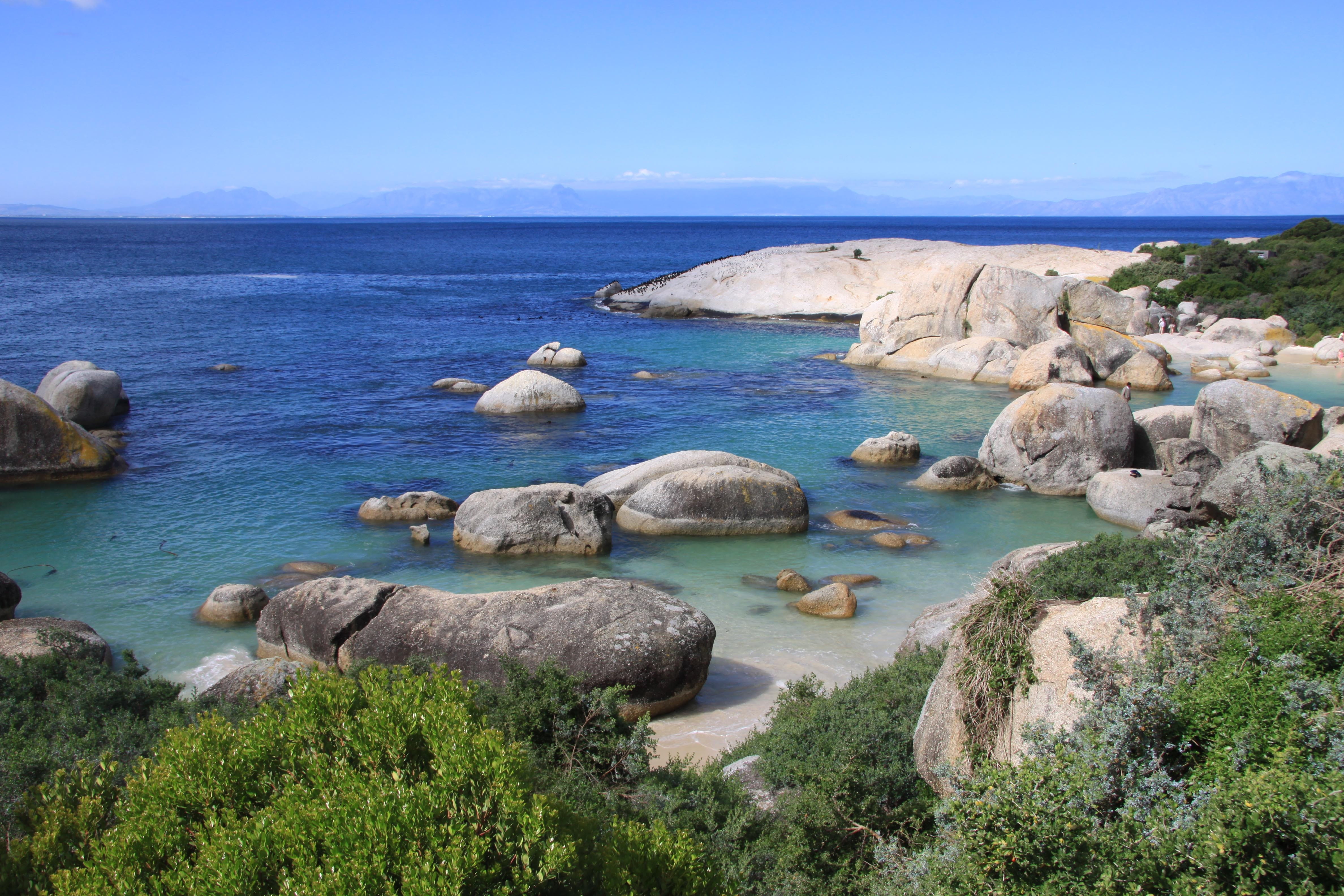 land, Cape Town, beauty in nature, Africa, rock - object, rock, bolder beach, scenics - nature, tranquility, plant, nature, water, non-urban scene, rock formation, HD Wallpaper