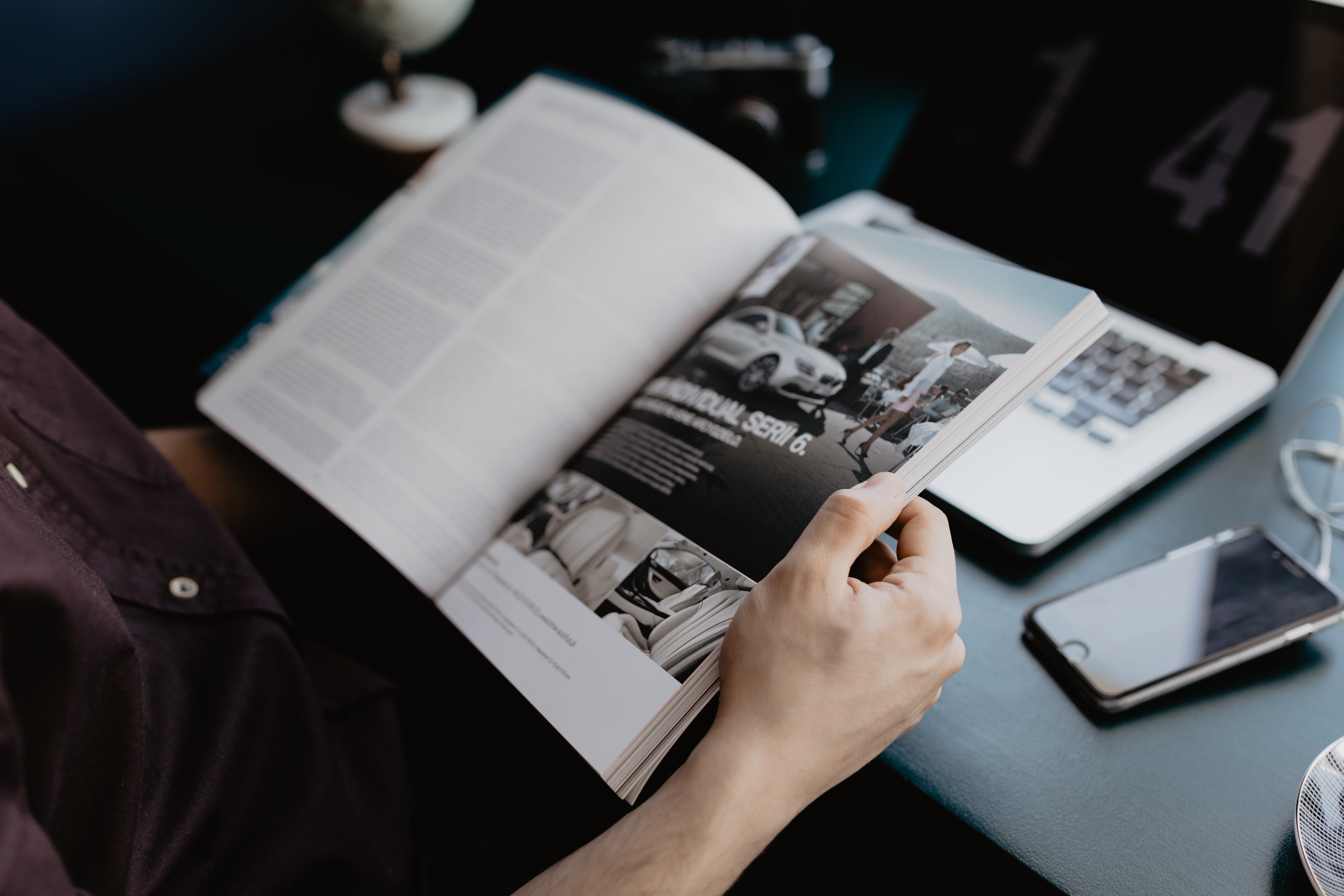 time, furniture, selective focus, workspace, adult, technology, reading, indoors, one person, holding, desk, break, 5K, the media, hand, working, men, HD Wallpaper
