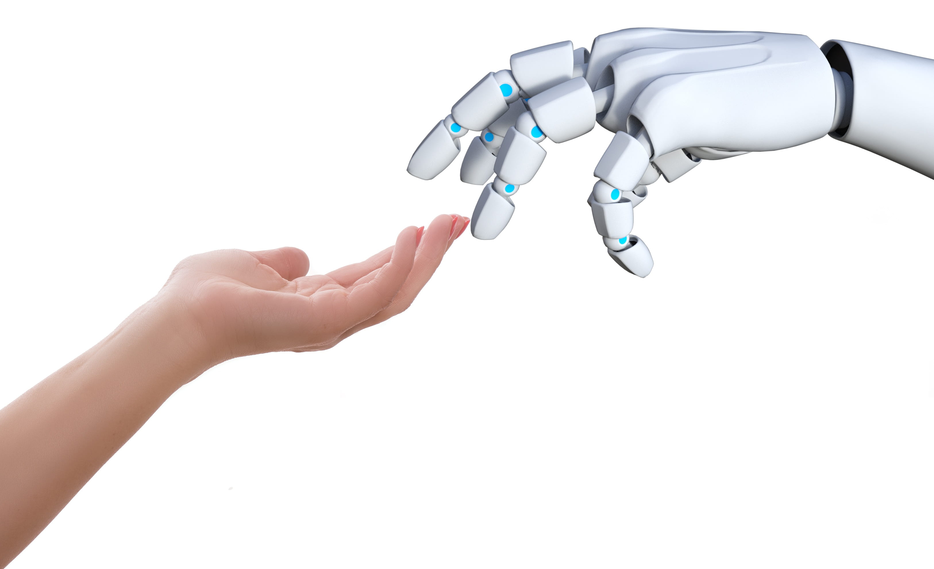 hand, human hand, women, human body part, robot, finger, communication, indoors, holding, people, human, white background, body part, close-up, gesture, HD Wallpaper