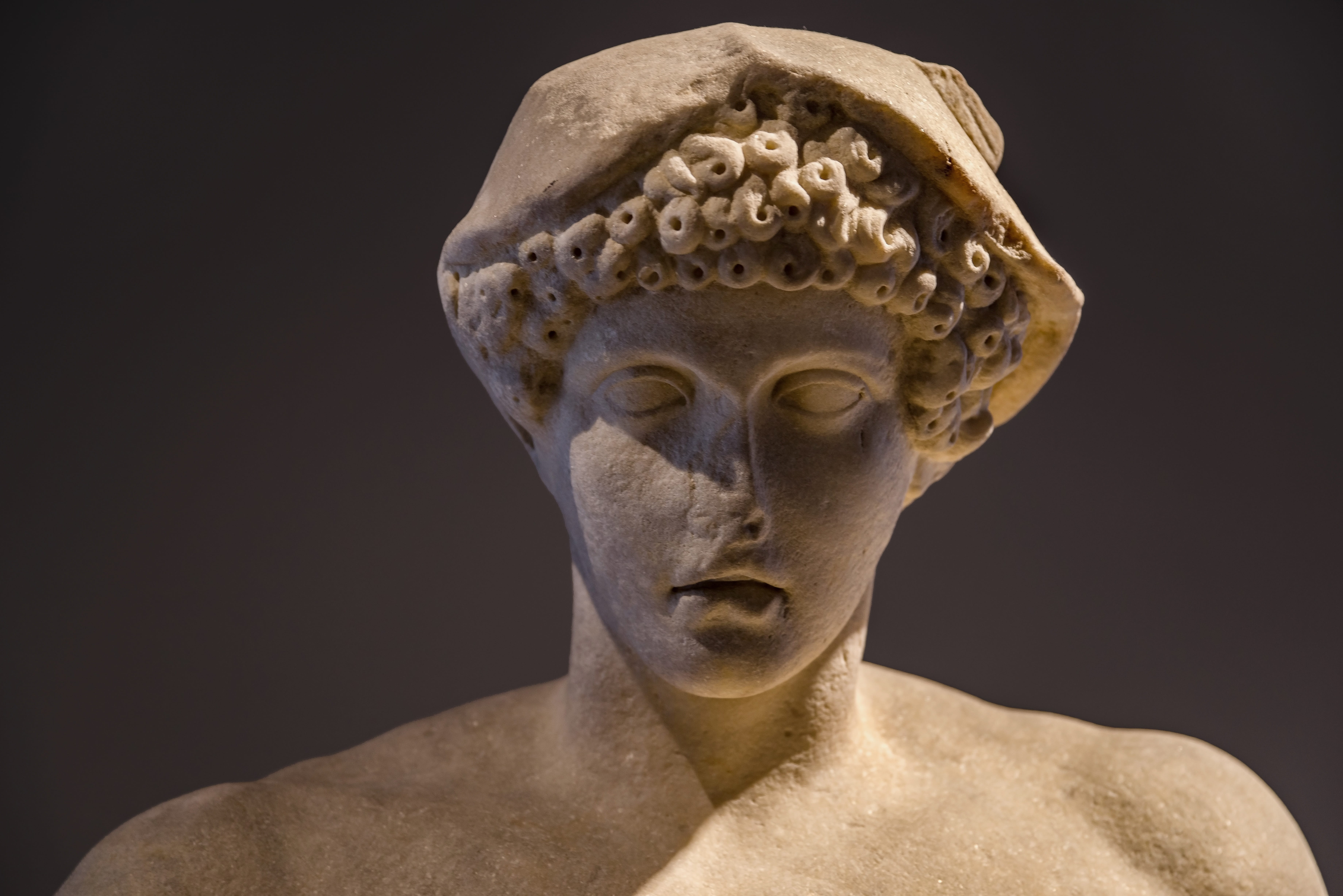 people, italy, face, statue, young, art and craft, human face, europe, close-up, boy, man, roman, hermes, body part, human representation, history, studio shot, HD Wallpaper