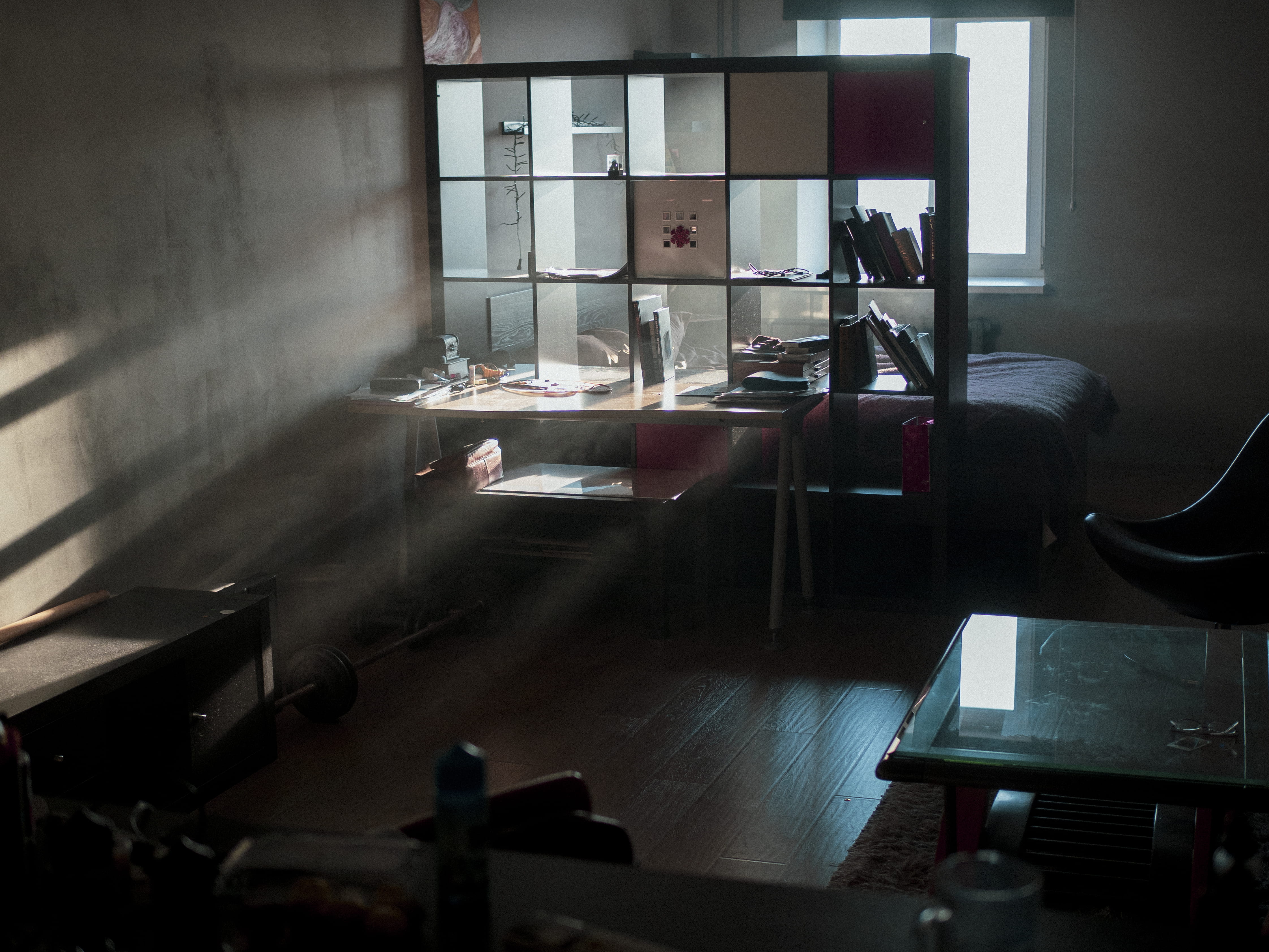 absence, daytime, kitchen, table, technology, seat, 4K, beside, cubby, dirty, domestic room, desk, wall - building feature, sink, abandoned, home, old, HD Wallpaper